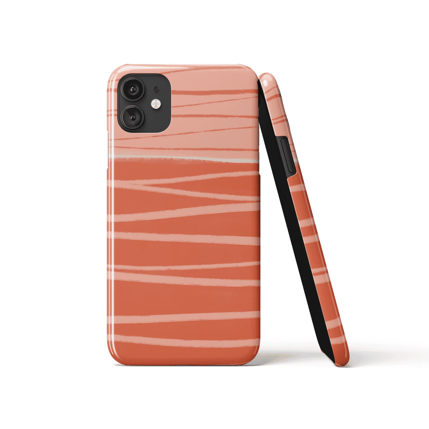 Red Pink Mid Century Modern iPhone Case