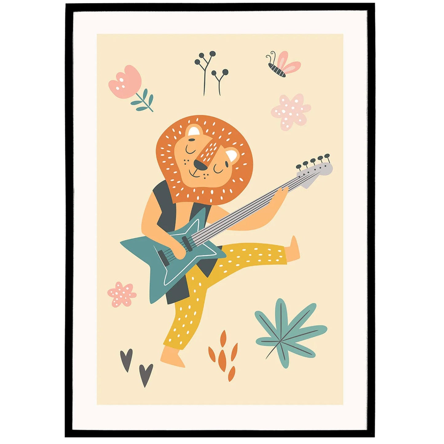Funny Lion Poster