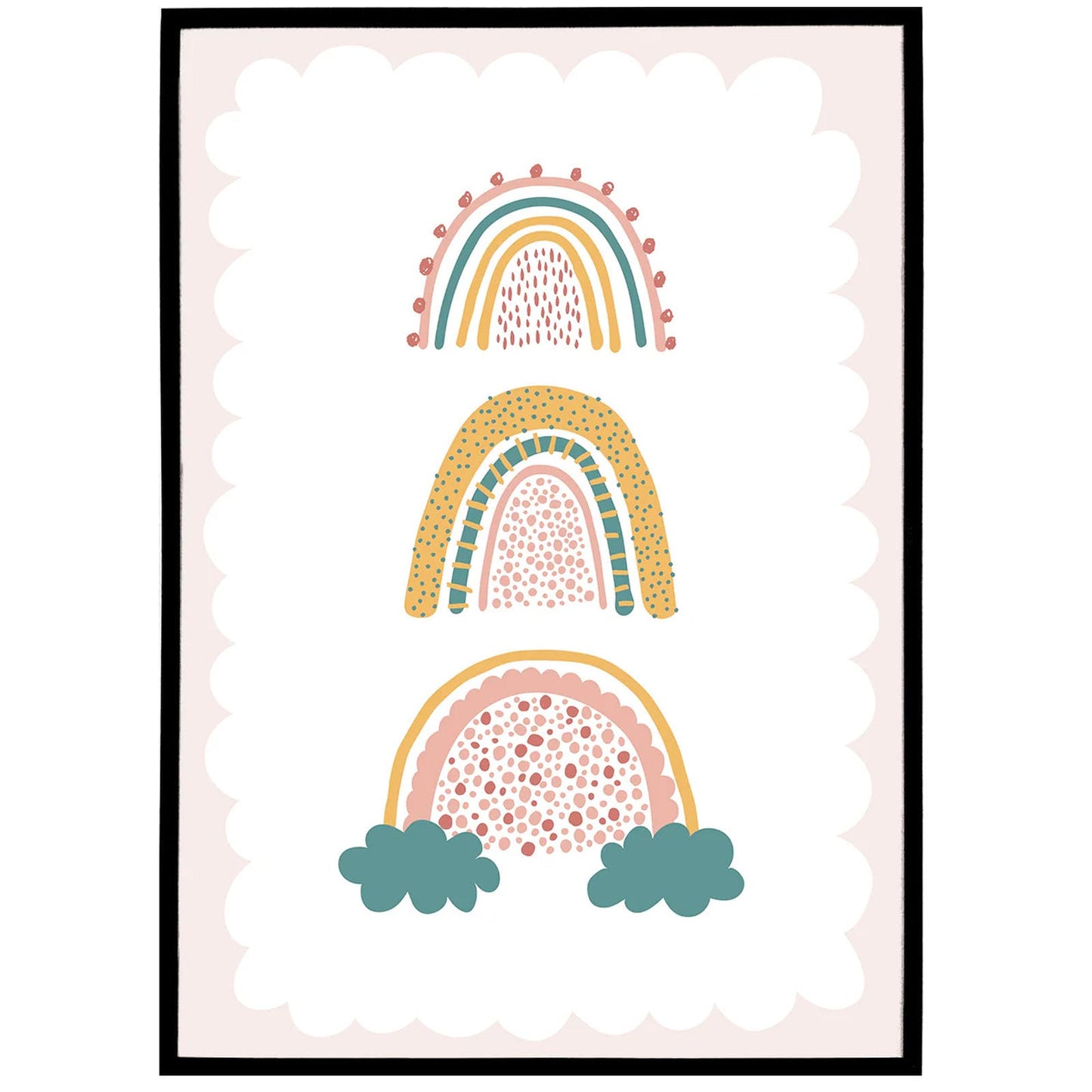 Boho Rainbows Poster