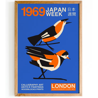 Japan Week Blue Exhibition Poster