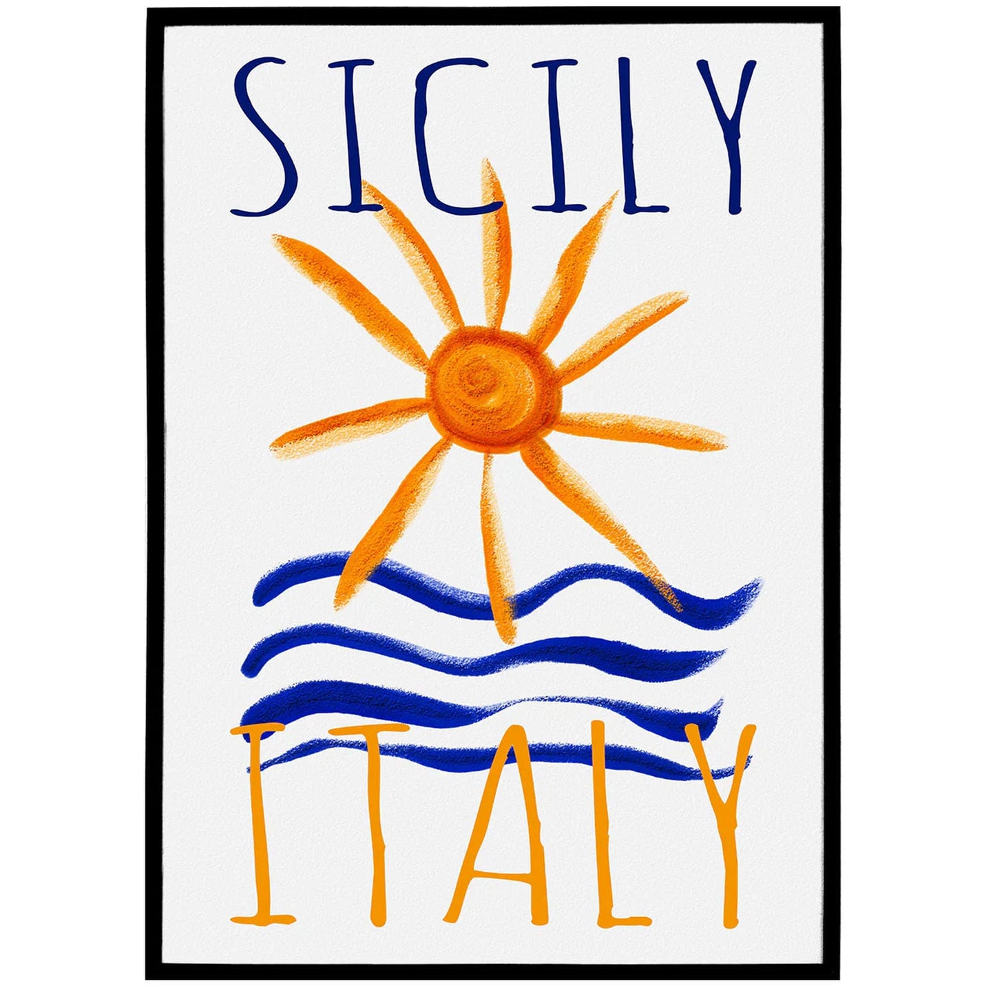 Sicily Italy Travel Aesthetic Poster