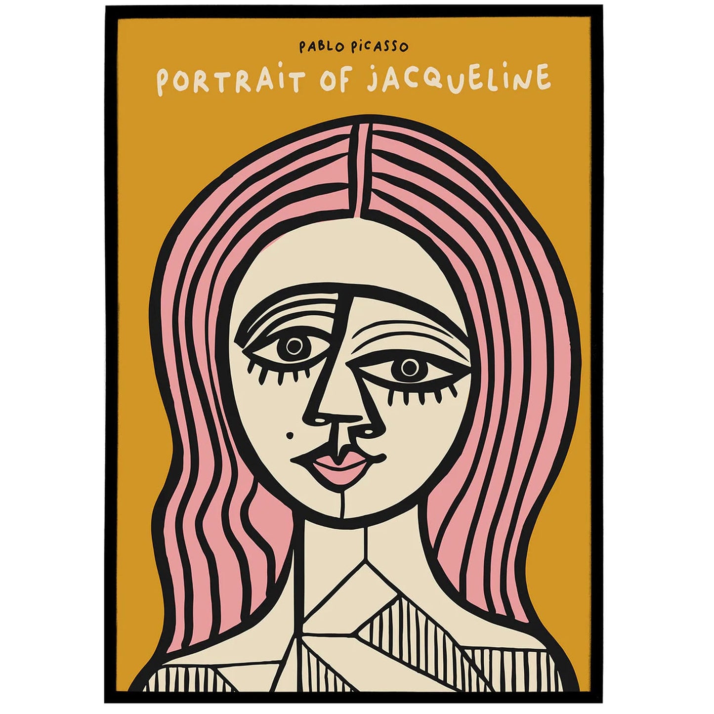 Picasso Woman Mustard Poster