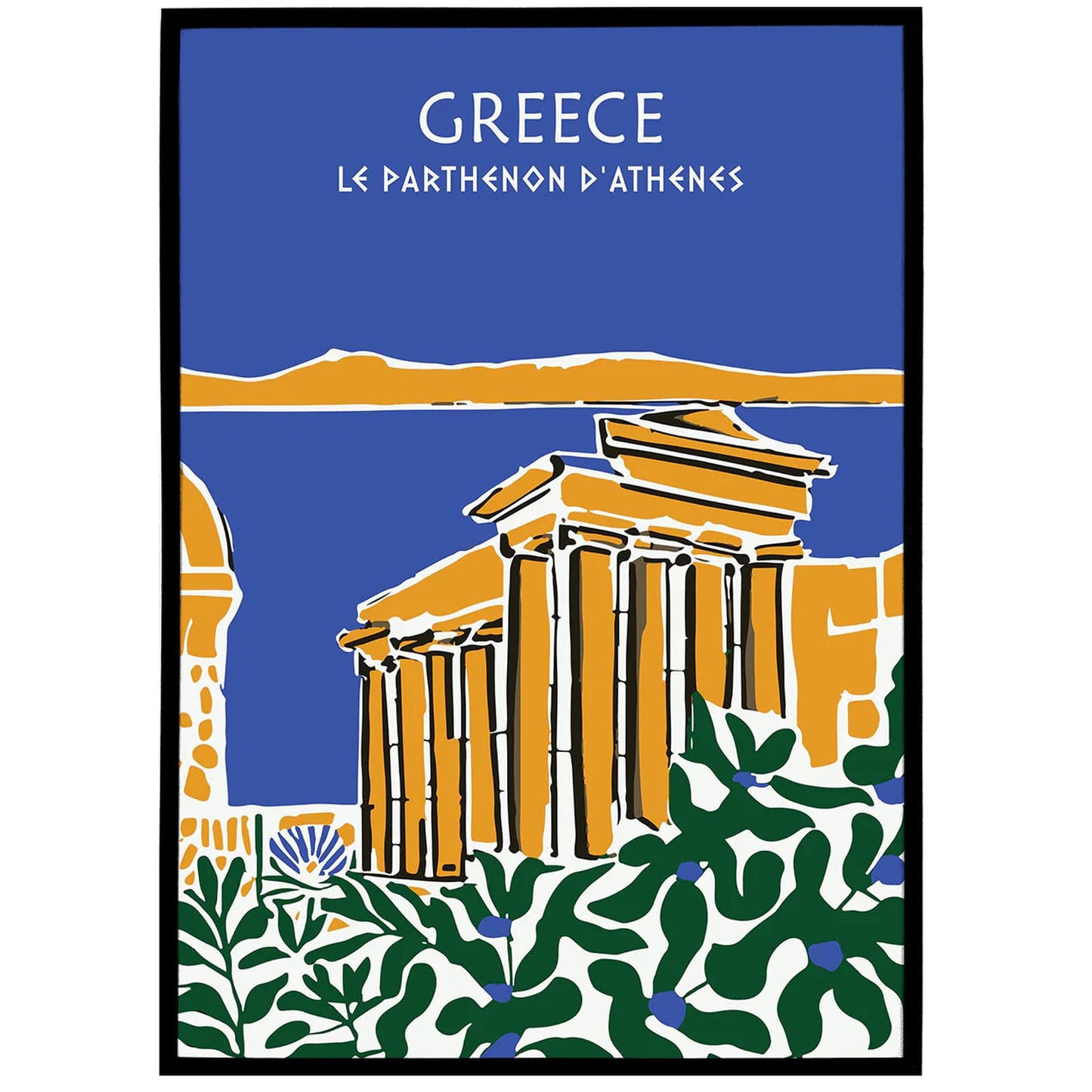 Greece, Parthenon Travel Poster