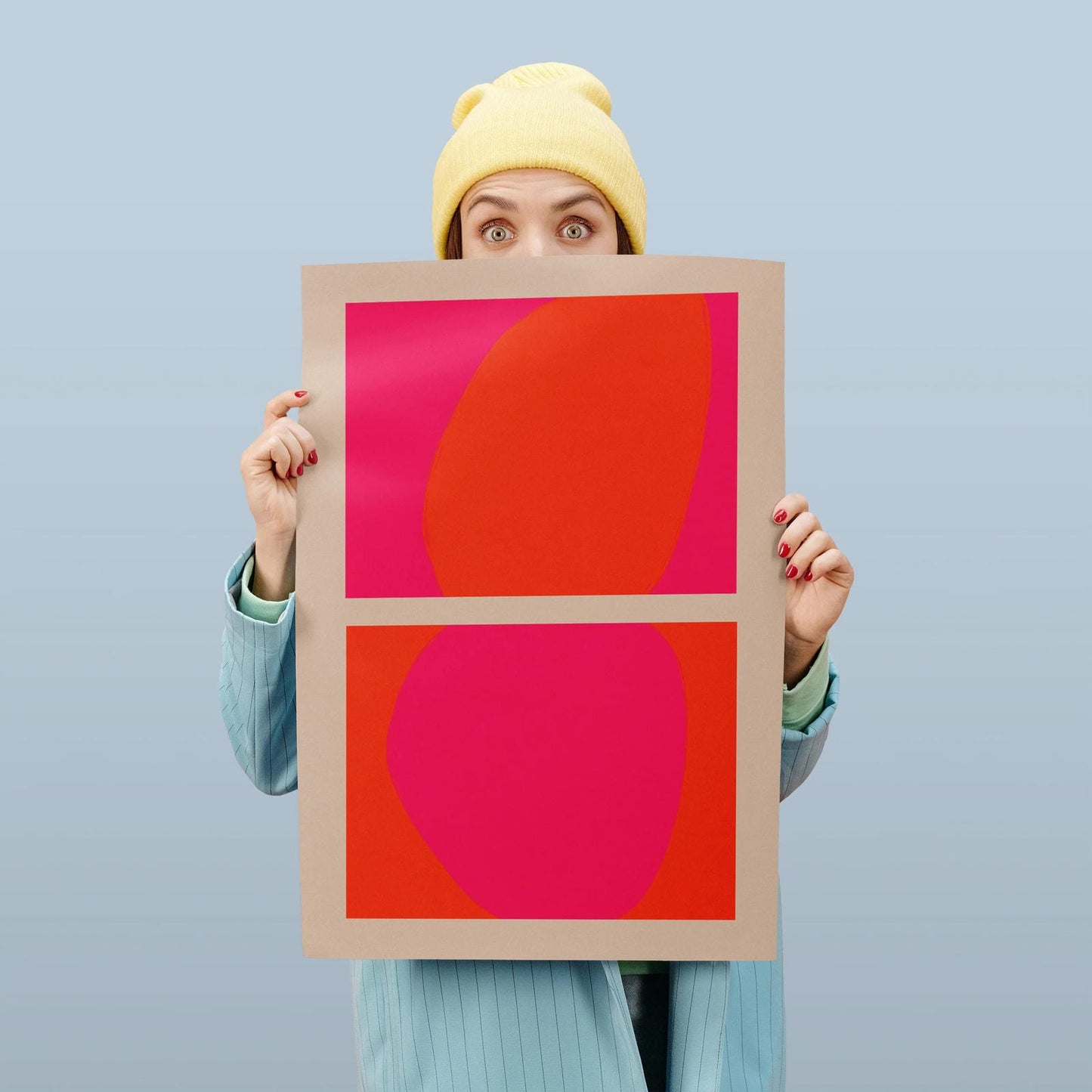 Pink&Orange Pop Art Colorblocks Poster