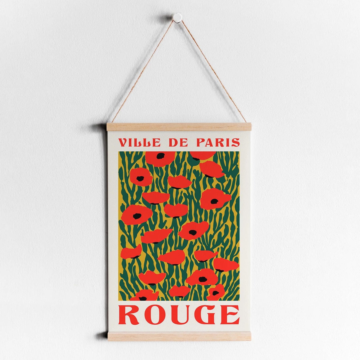 Rouge Ville de Paris Poppies Poster