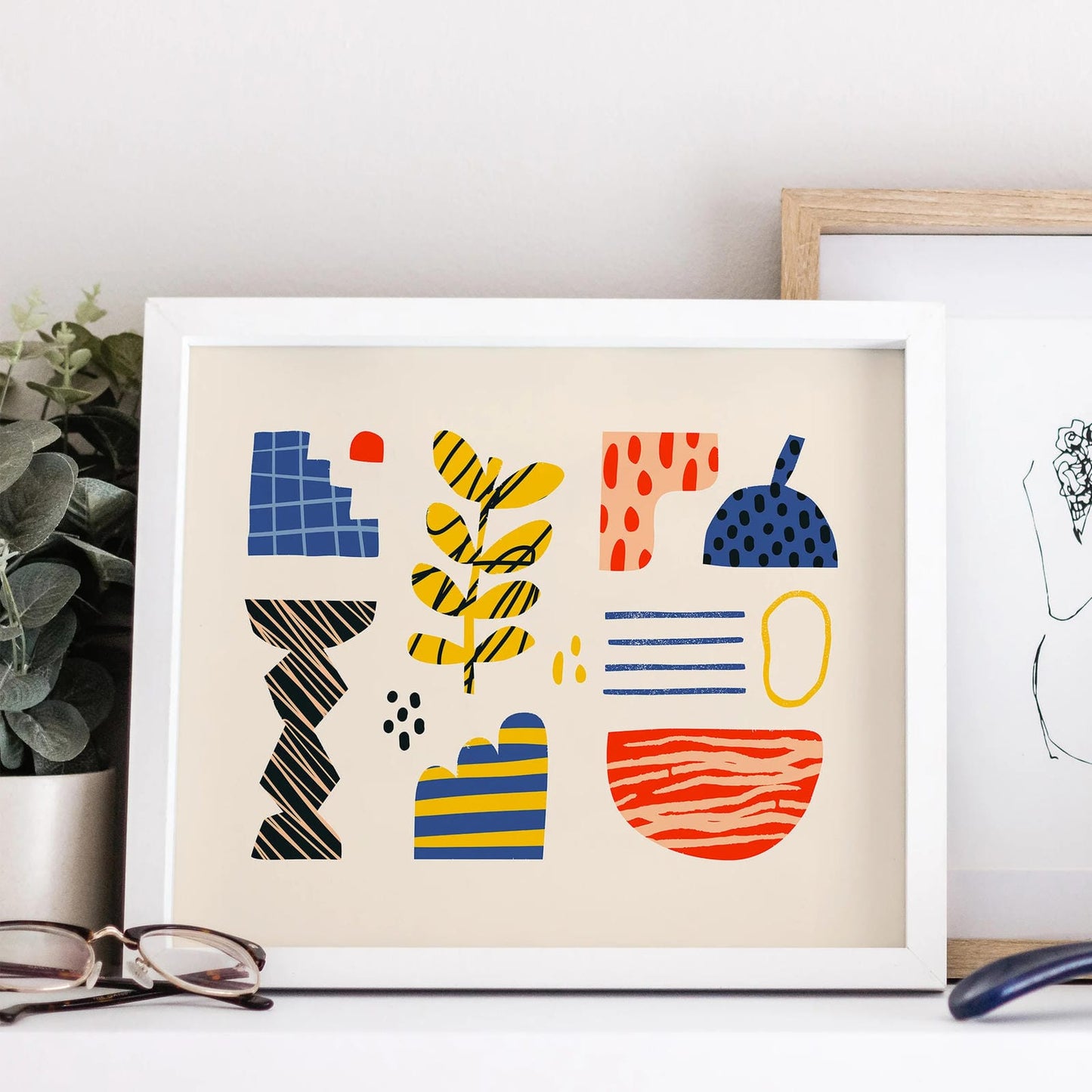 Mid Century Composition Print