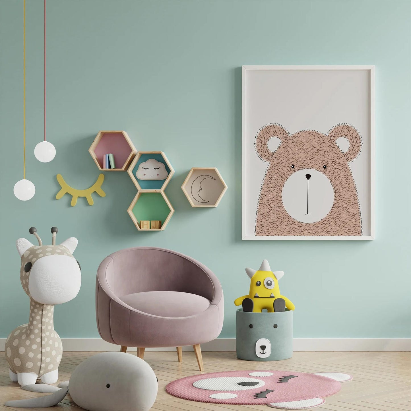Scandinavian Bear Poster
