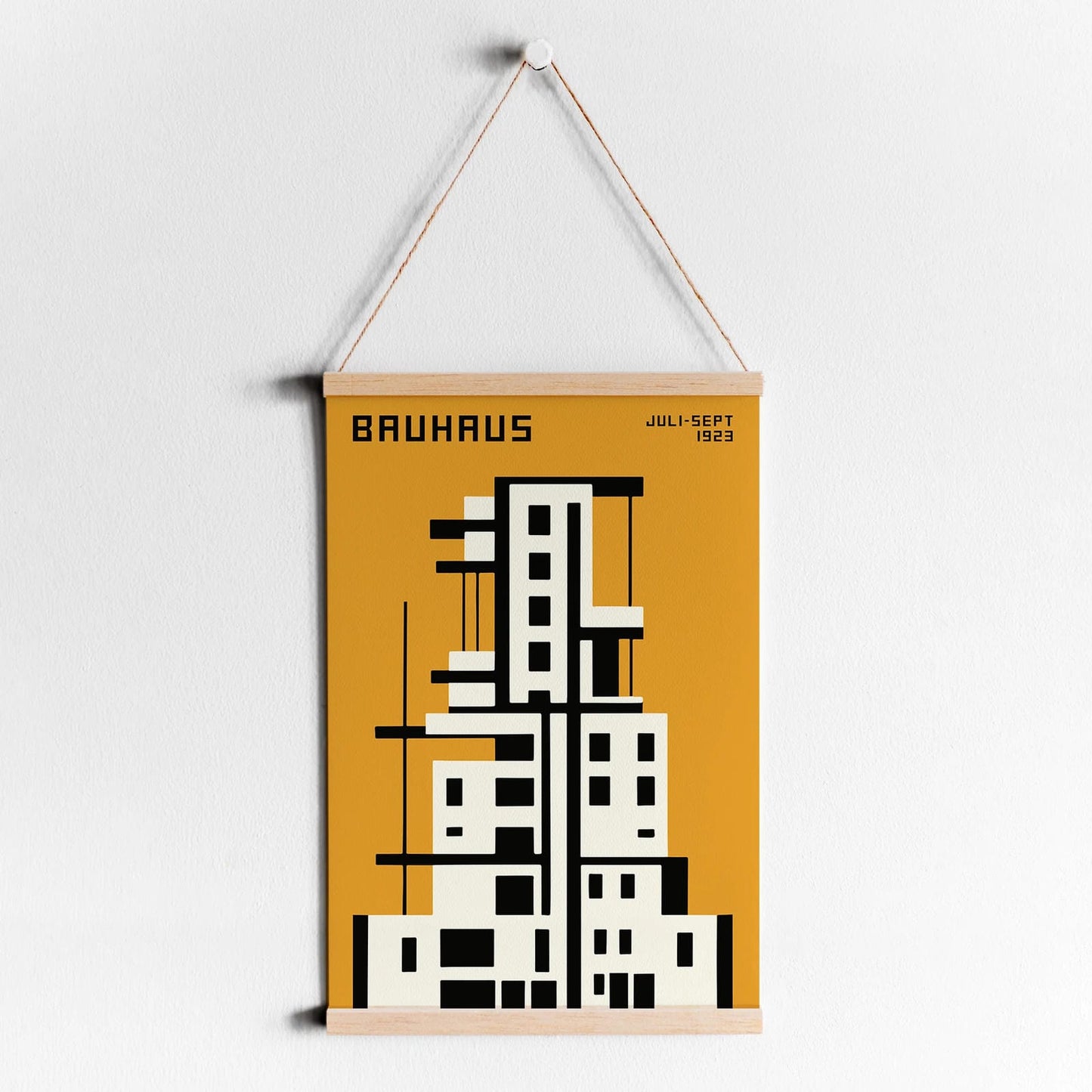 Mustard Bauhaus Architecture Poster