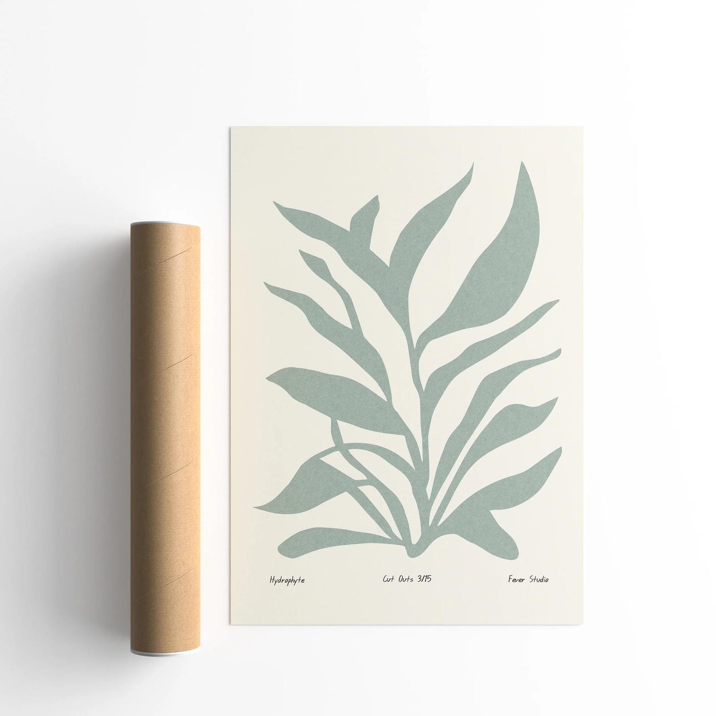 Mint Hydrophyte Flower Poster