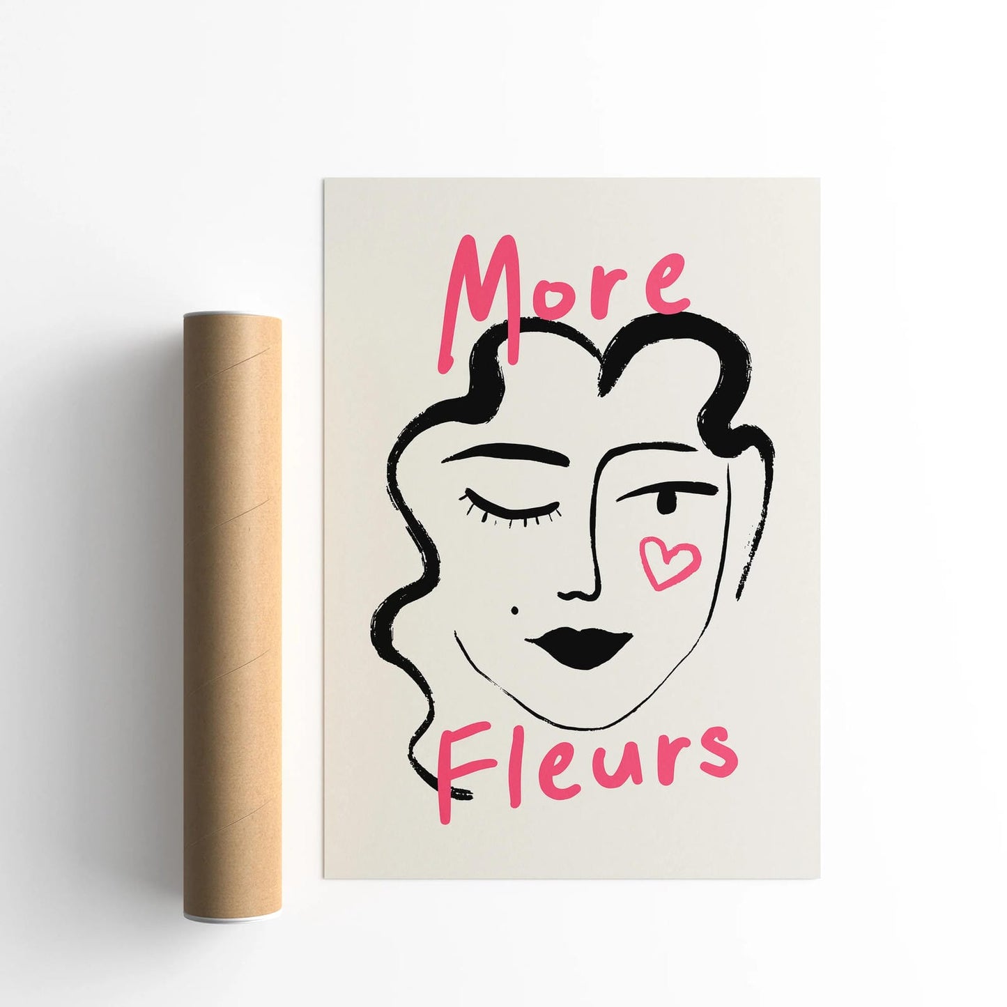 More Fleurs Girl Art Print