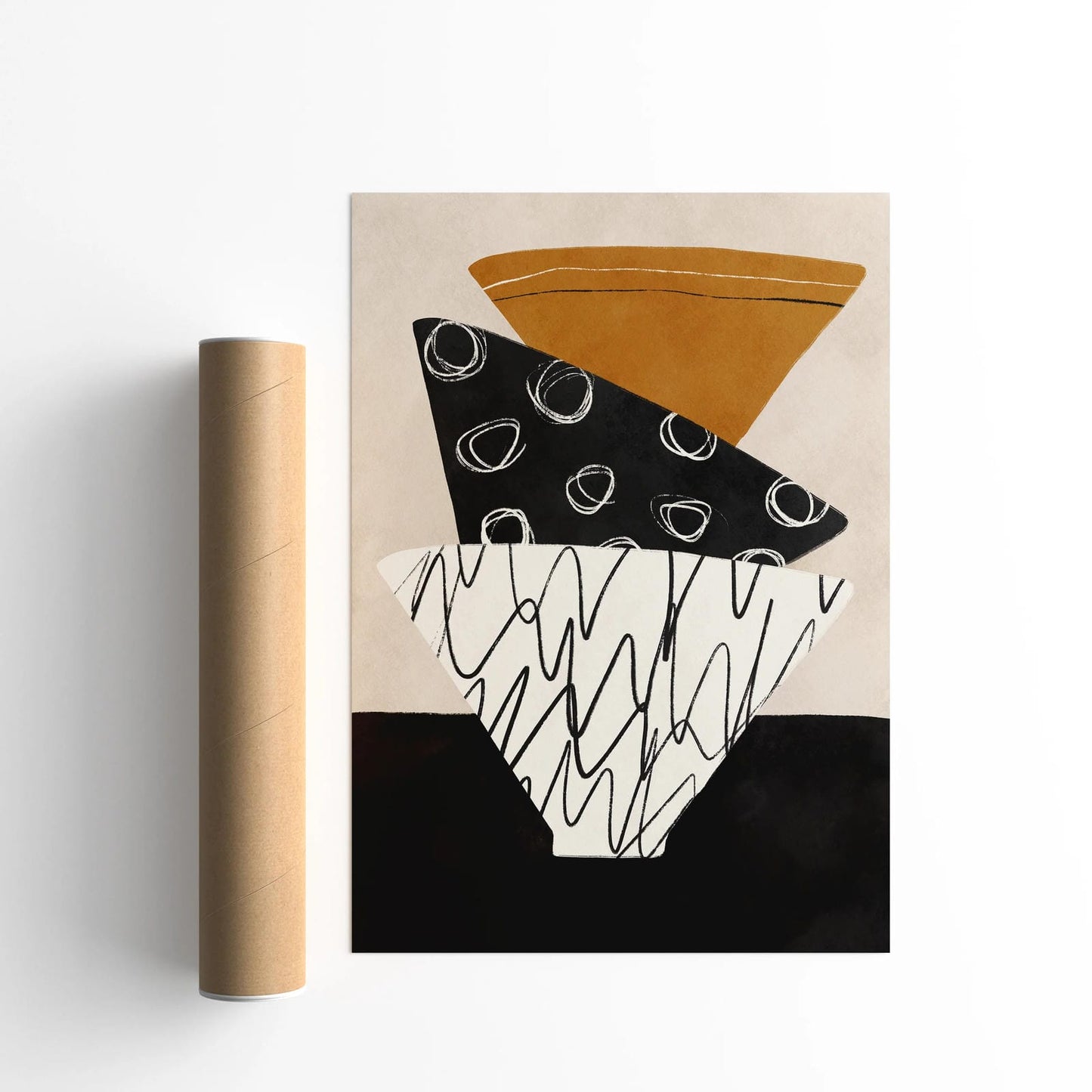 Rustic Kitchen Bowls Poster