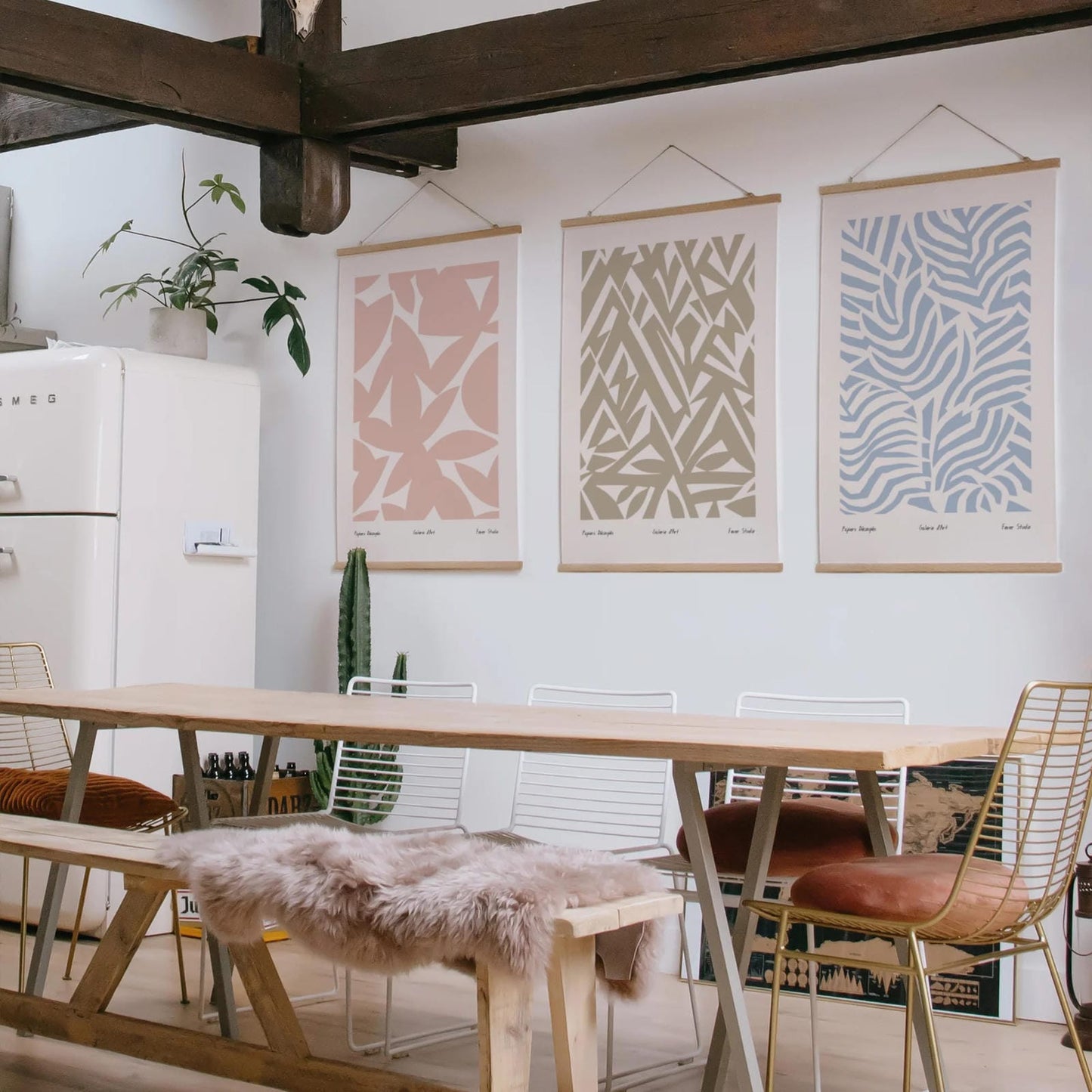 Set of 3 Scandinavian Cutouts Prints