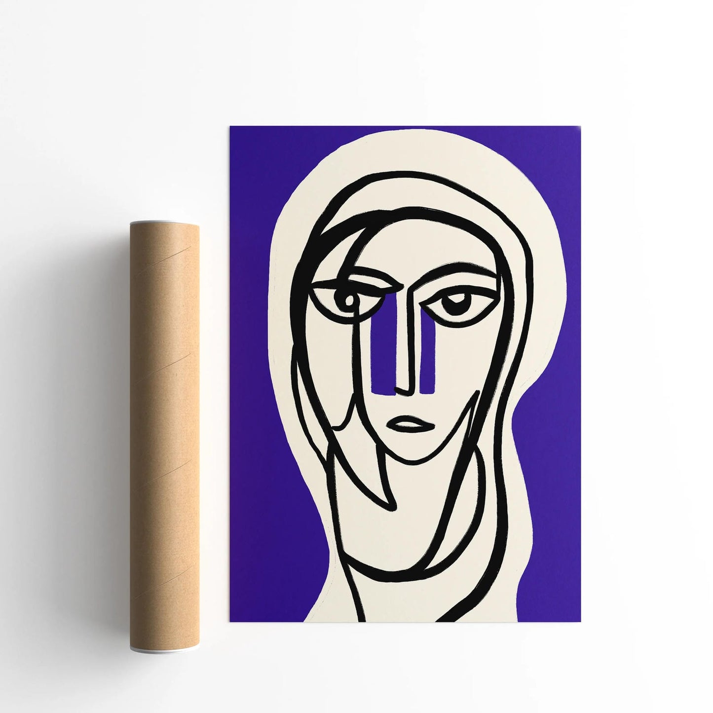 Picasso, Cubism Line Art Poster