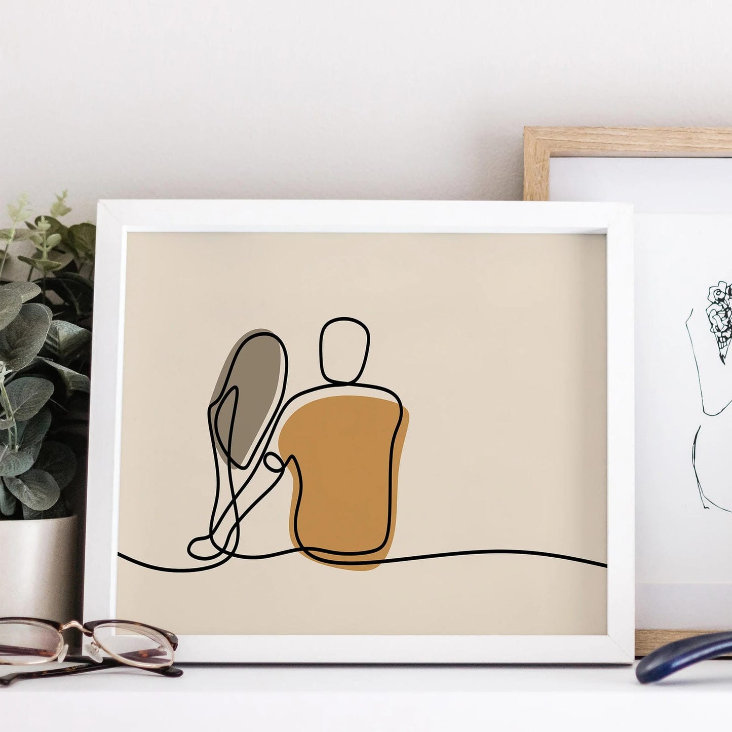 Couple Line Art Print