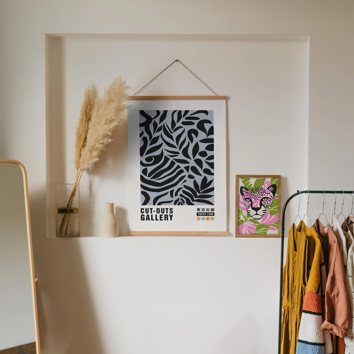 Black Botanical Cut Outs Poster
