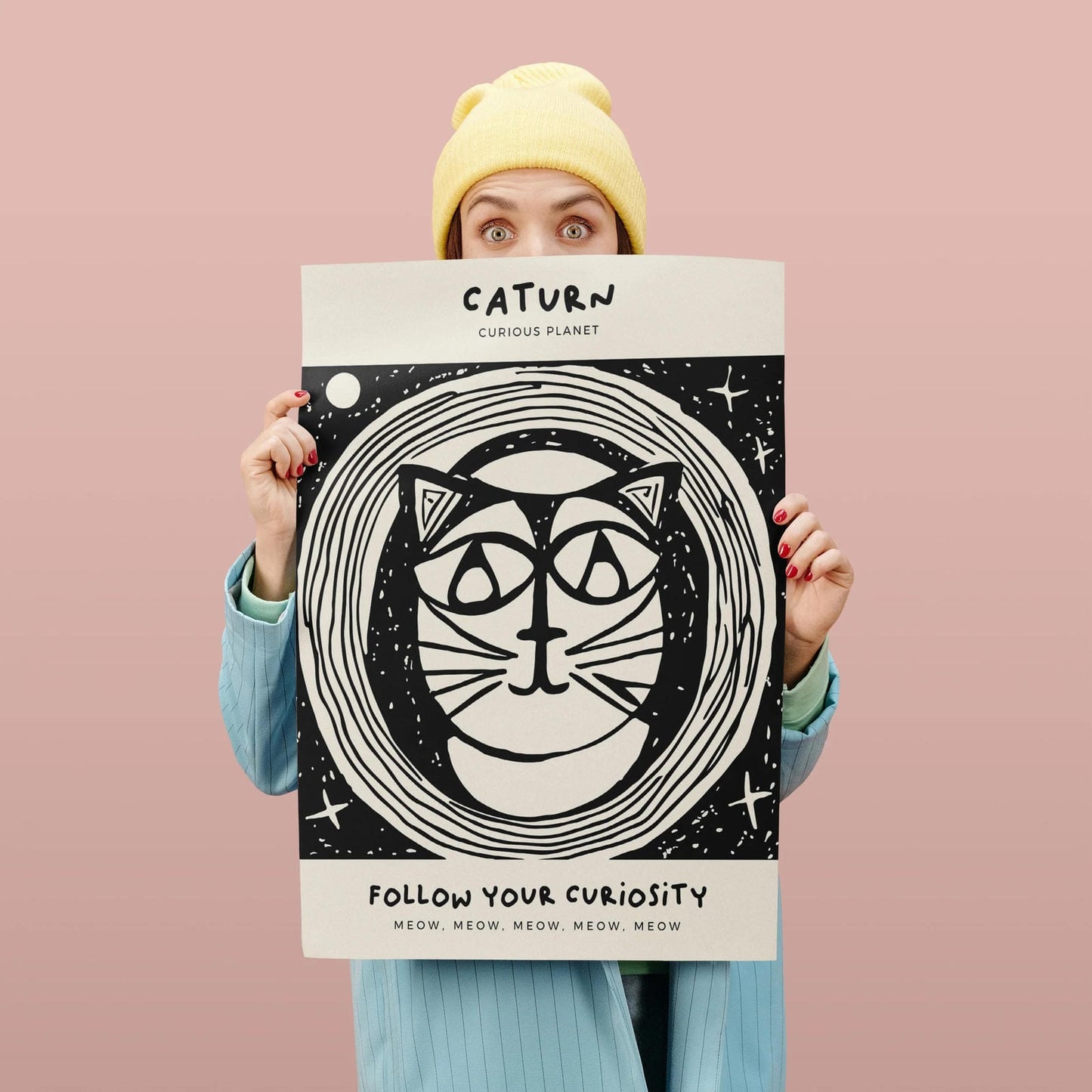 Caturn Space Cat Poster