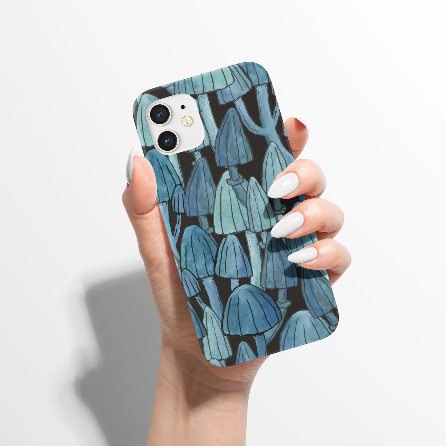 Blue Psychedelic Mushrooms iPhone Case