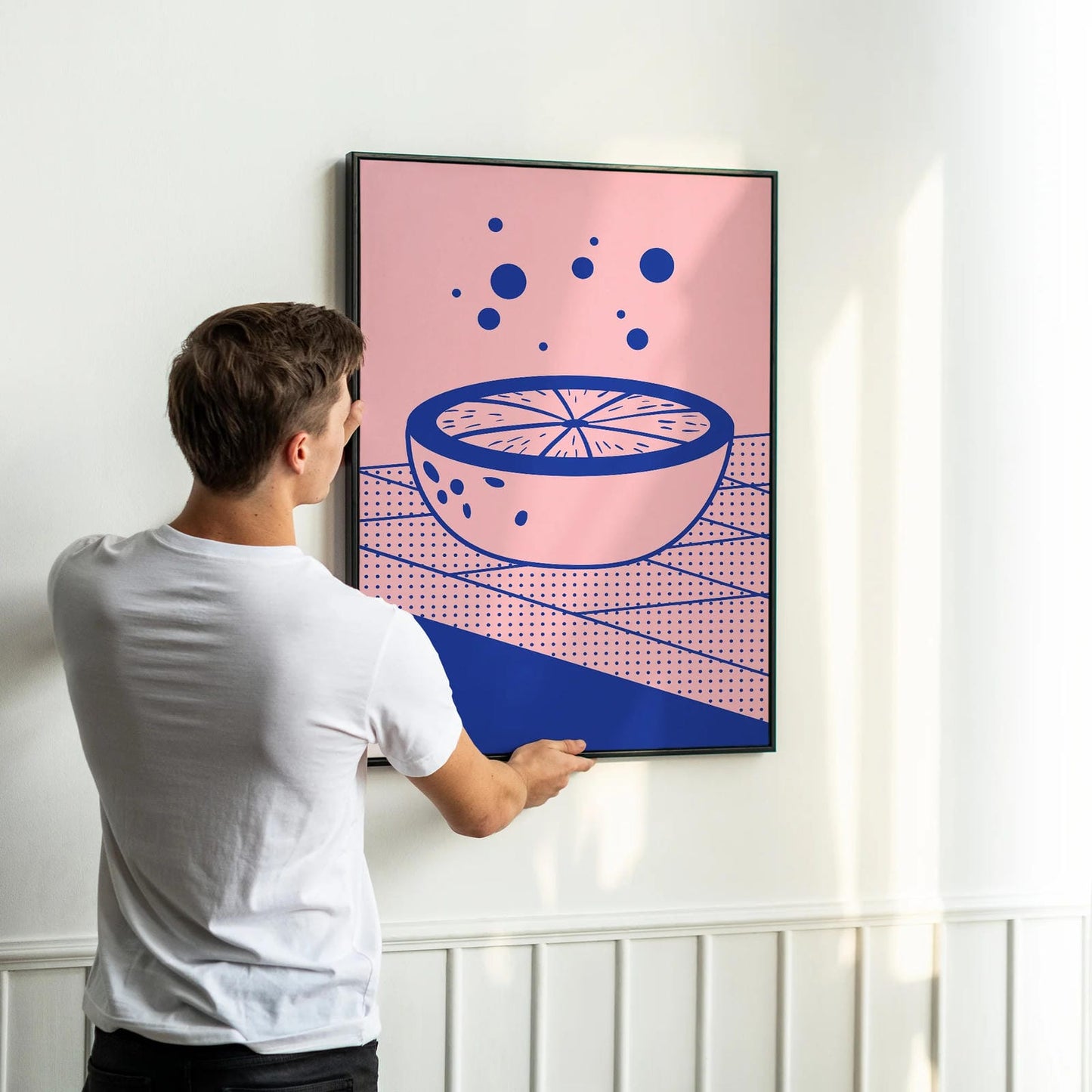 Pink Contemporary Lemon Poster