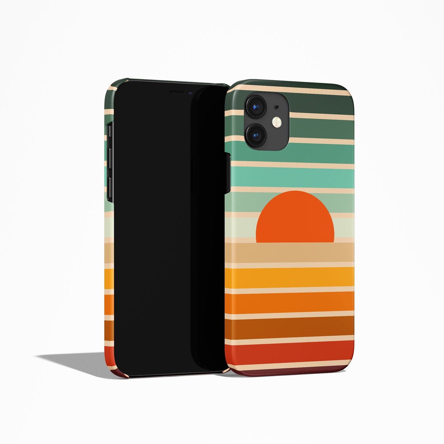 Retro Geometric Sun 60s 70s iPhone Case