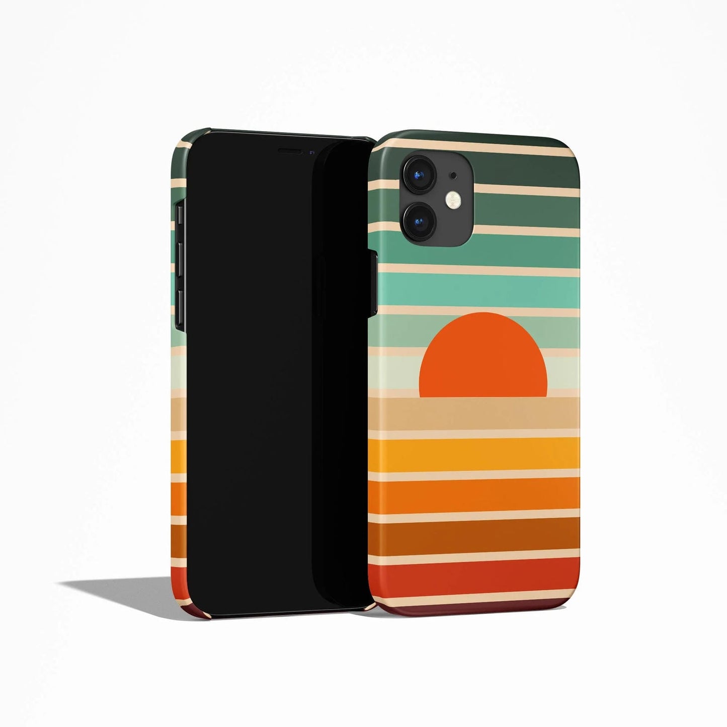 Retro Geometric Sun 60s 70s iPhone Case