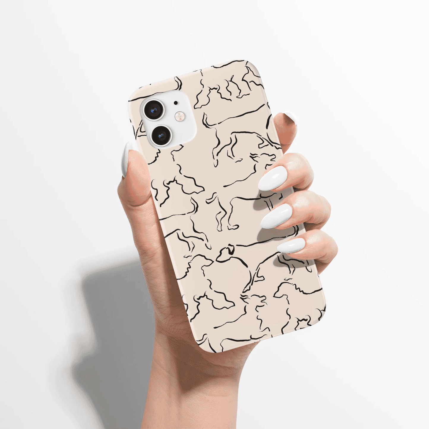 Dogs Line Art Minimalist Dog iPhone Case
