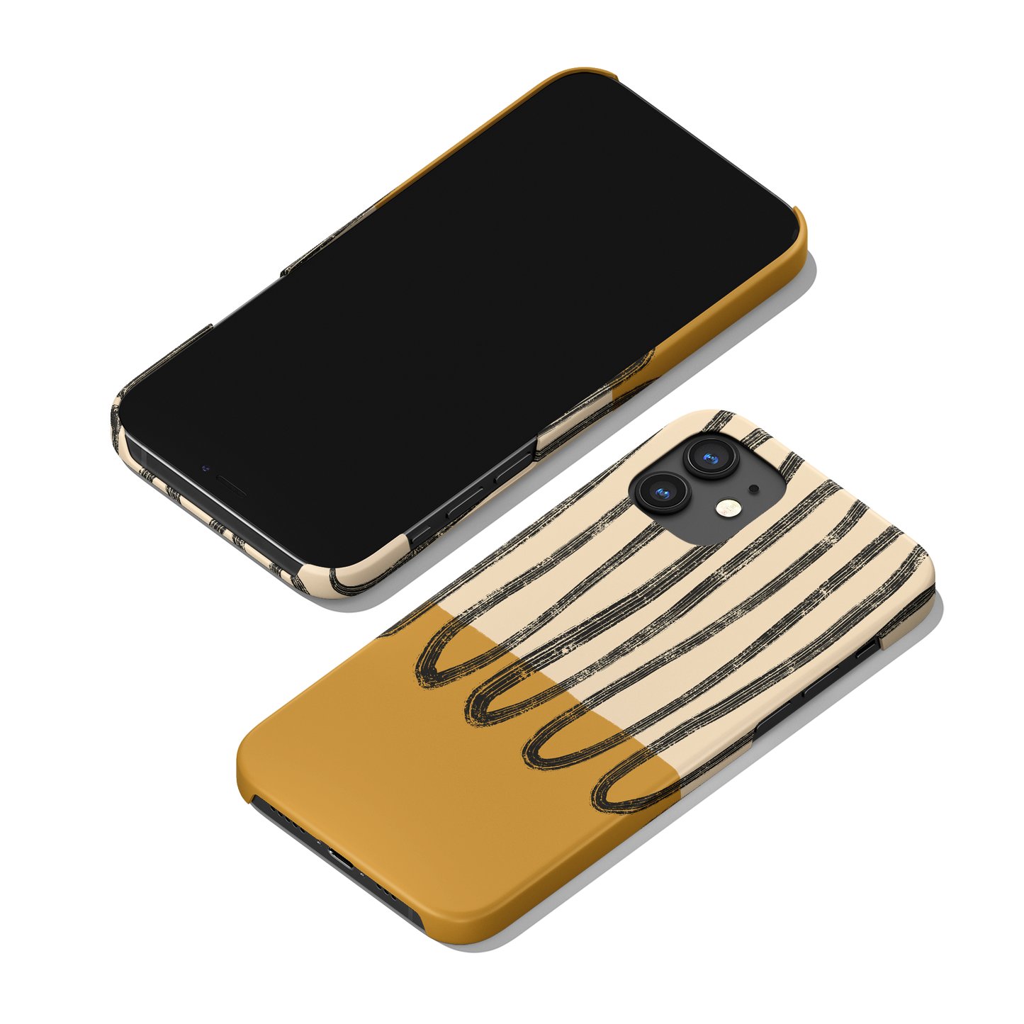 Mustard Mid Century Modern Art iPhone Case