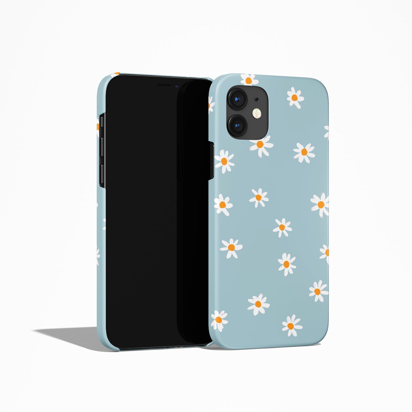 Blue Retro Daisy iPhone Case