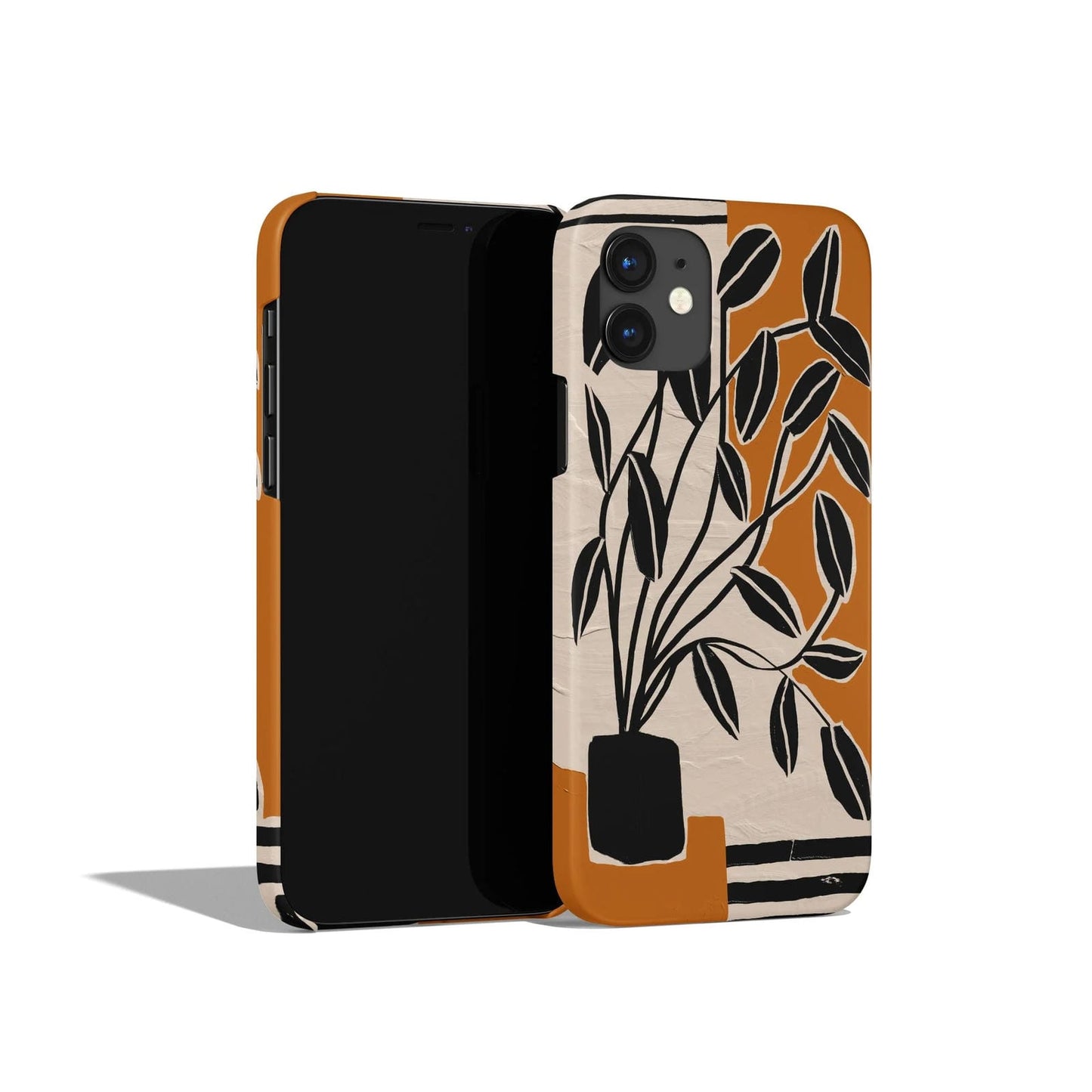 Painted Black Flower iPhone Case