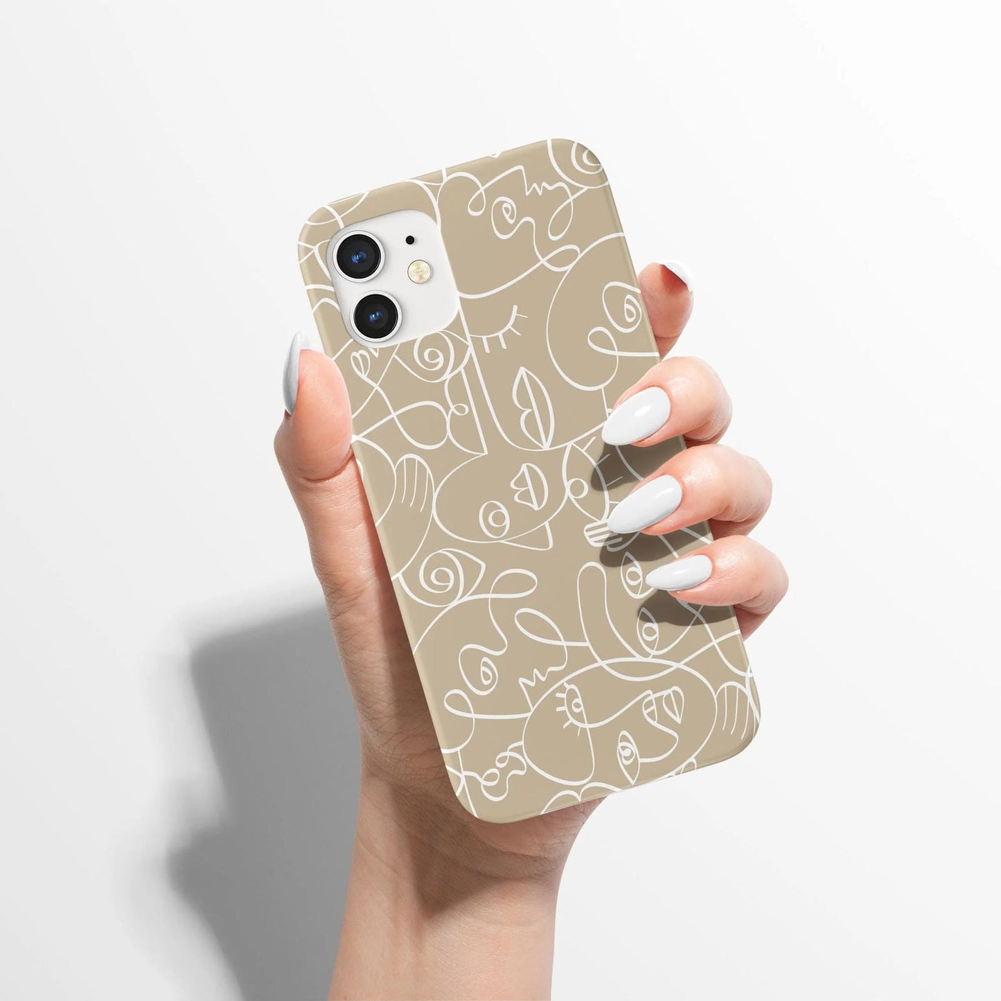 Beige Picasso Faces Cubism iPhone Case