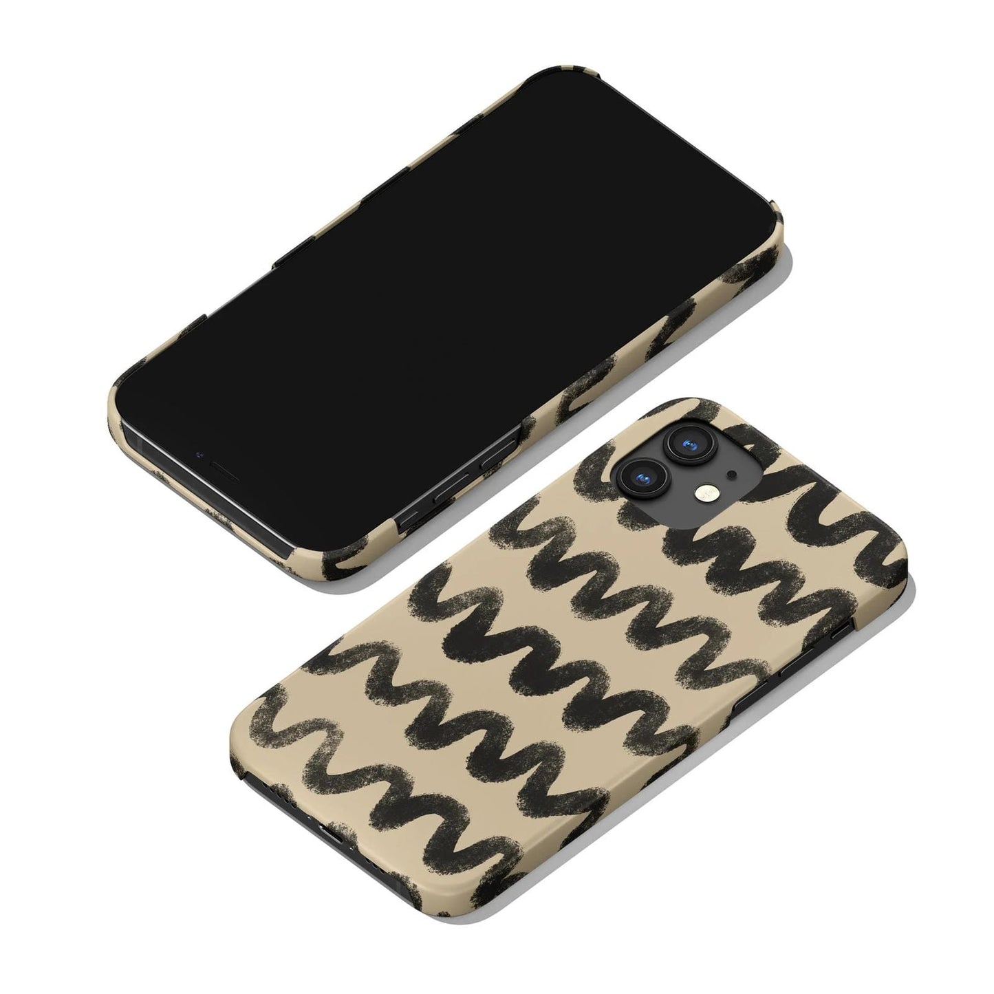 Black Abstract Lines iPhone Case