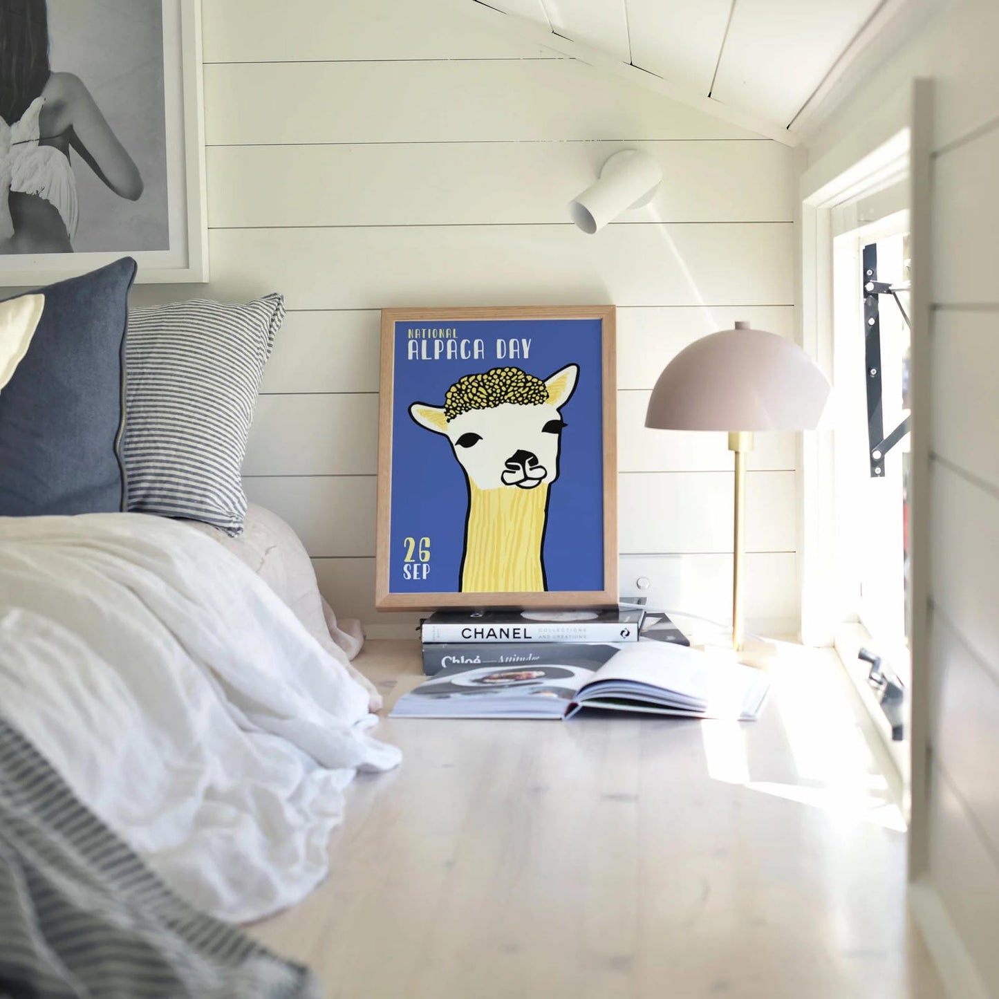 National Alpaca Day Blue Poster