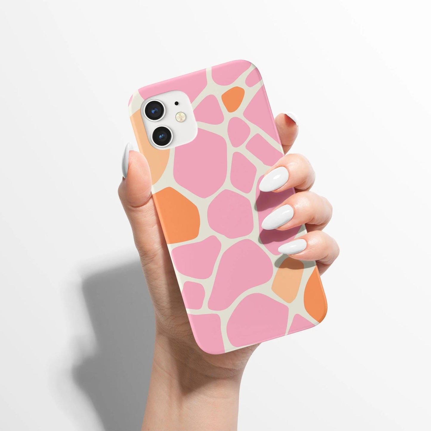 Mid Century Modern Pink Orange iPhone Case