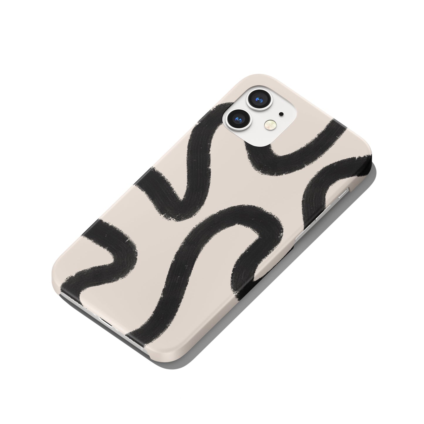 Minimalist Black Line Art iPhone Case