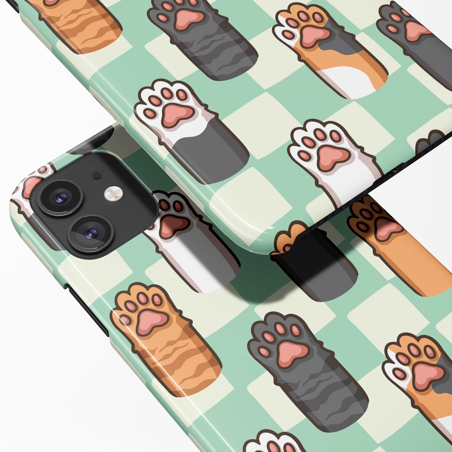 Cat Cute Paws Pattern iPhone Case