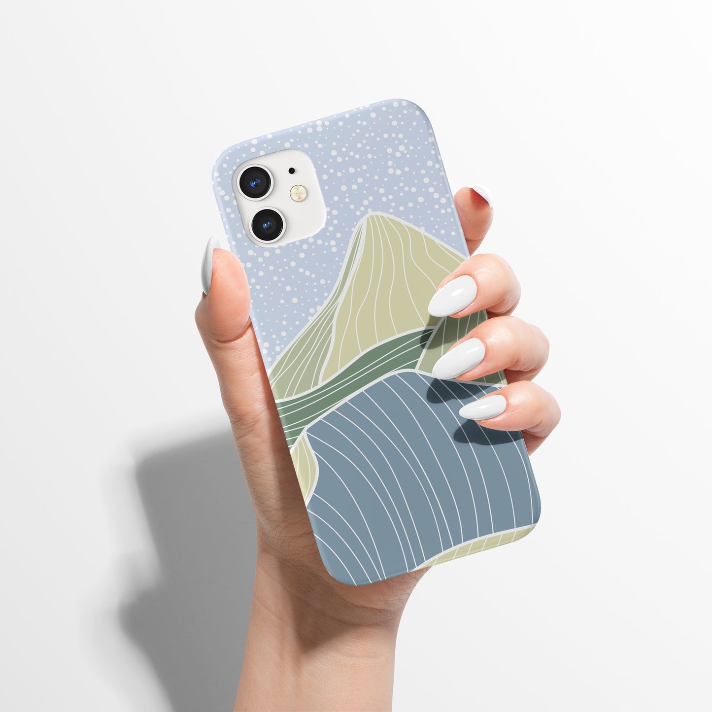 Blue Landscape Minimalist Art iPhone Case