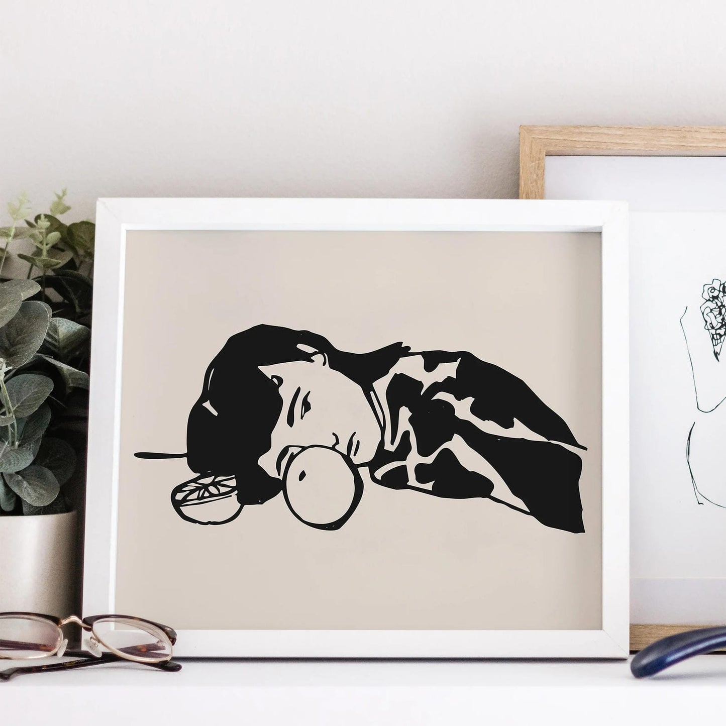 Sad Girl Scandinavian Print