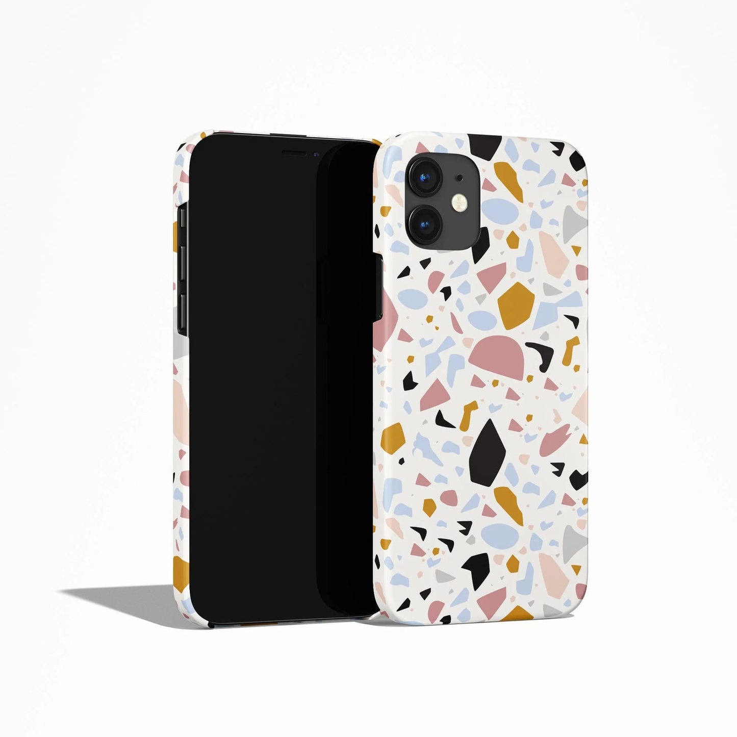 White Modern Terrazzo Italian iPhone Case