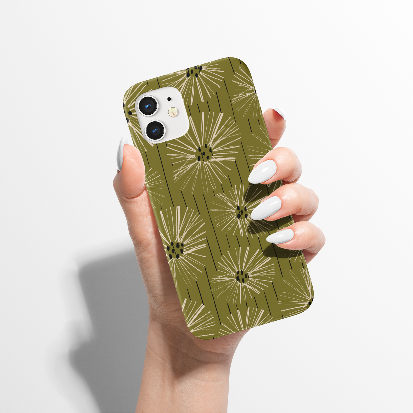 Green Abstract Rustic Pattern iPhone Case