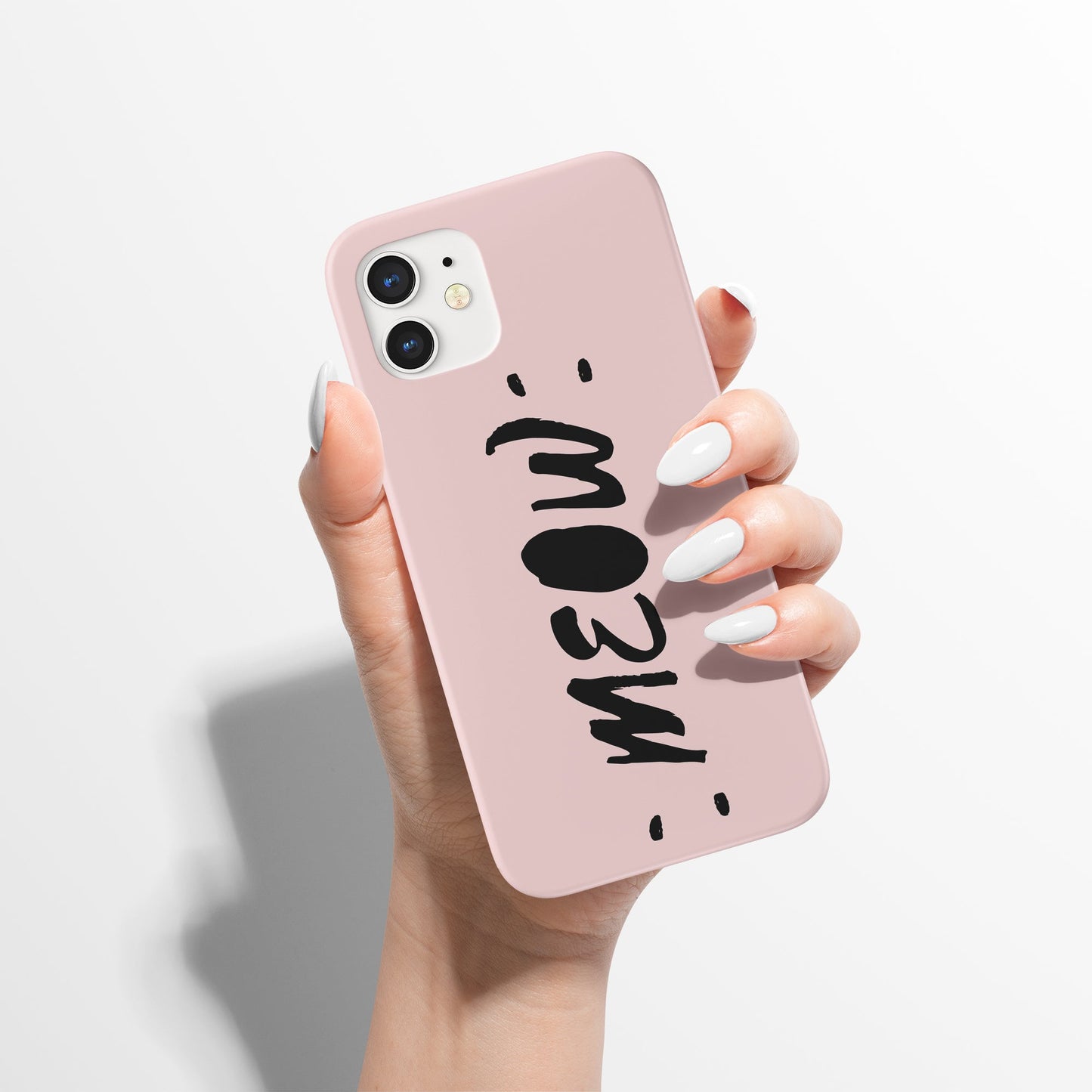Meow, Cute Baby Pink iPhone Case