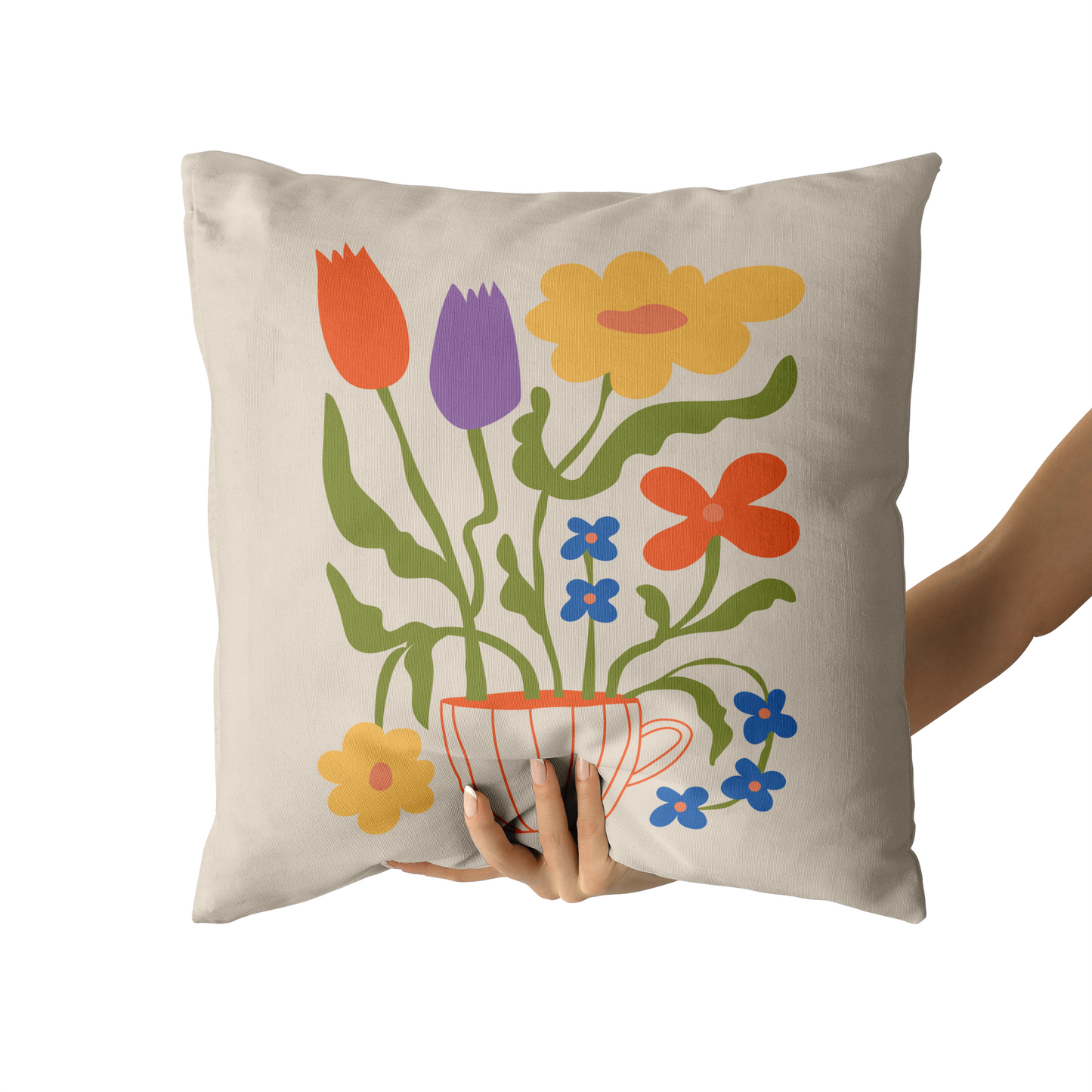 Best Gift For Mom Throw Pillow with Cute Flowers