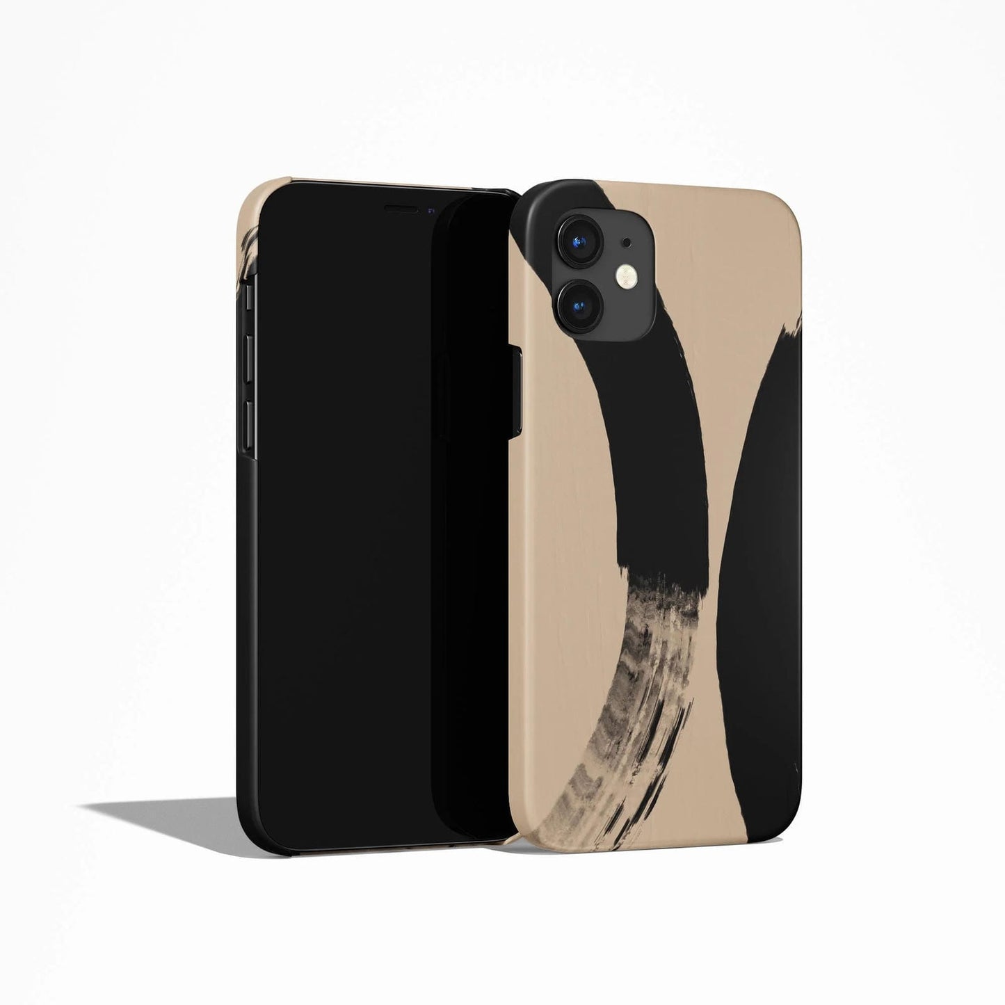 Black Brushes Minimalist Art iPhone Case