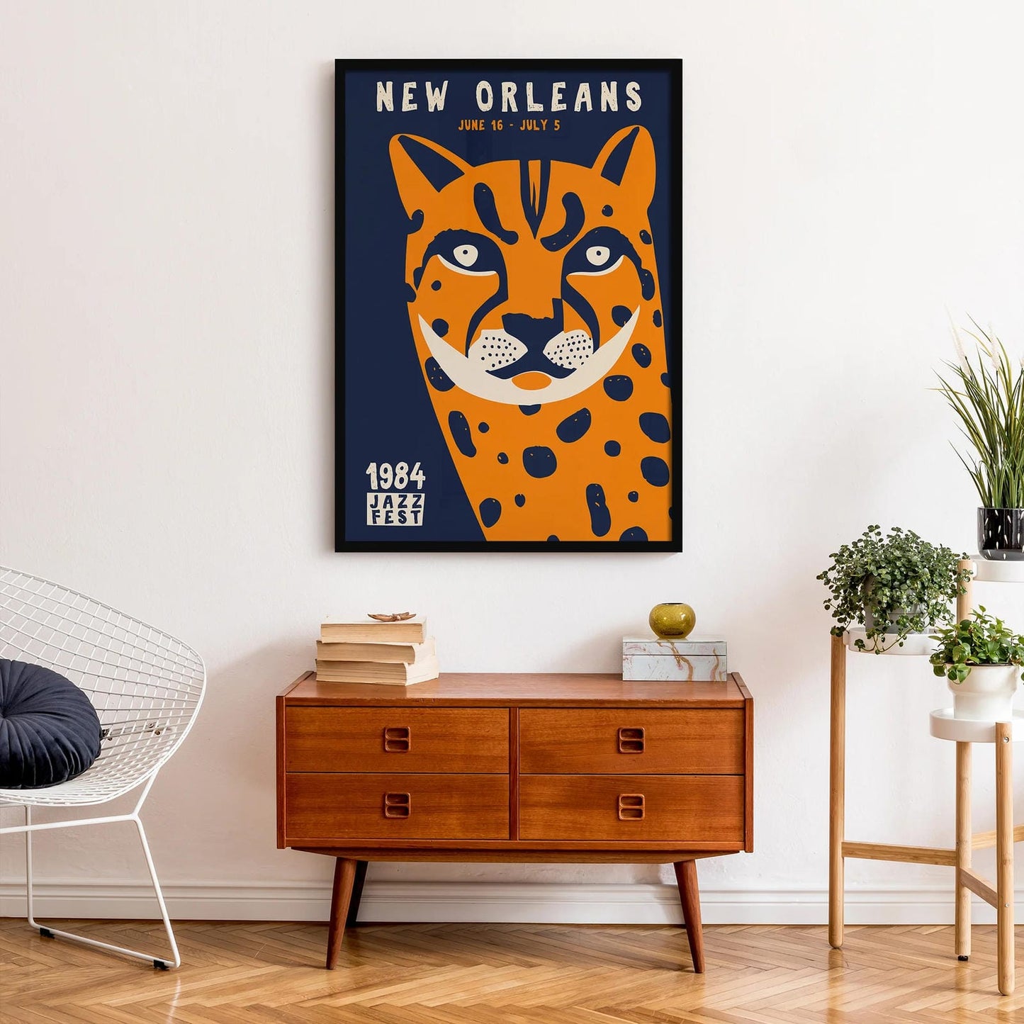 New Orleans Jazz Fest Cheetah Poster