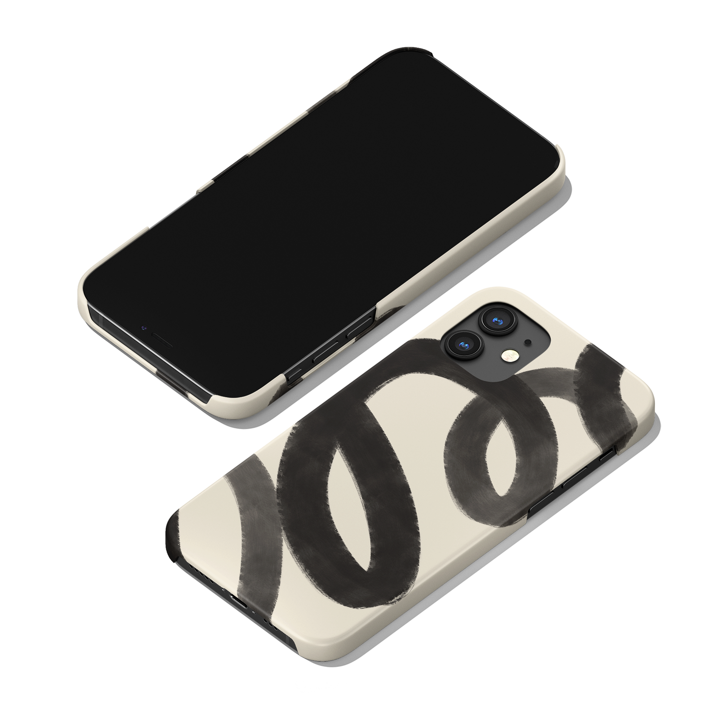 Black Modern Lines Minimalist iPhone Case