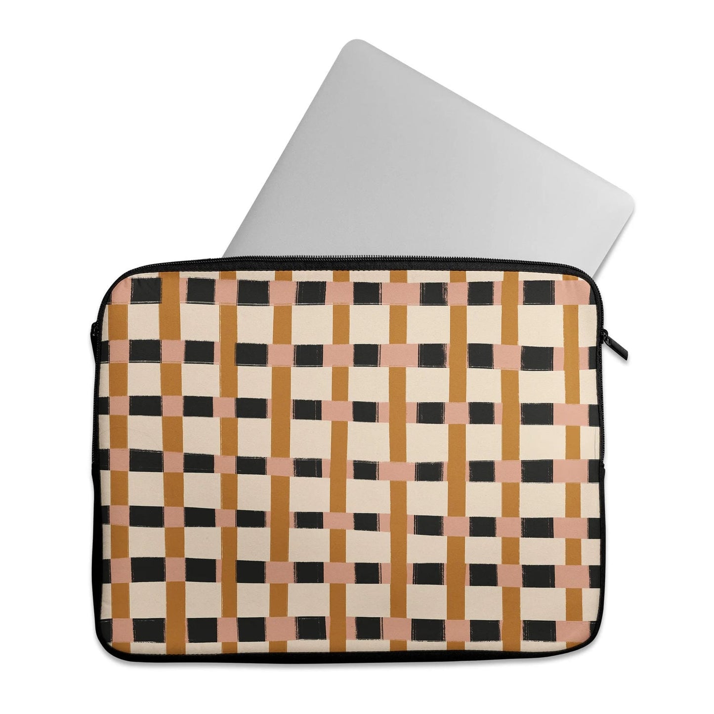 Classic Beige Checkered Pattern MacBook Sleeve