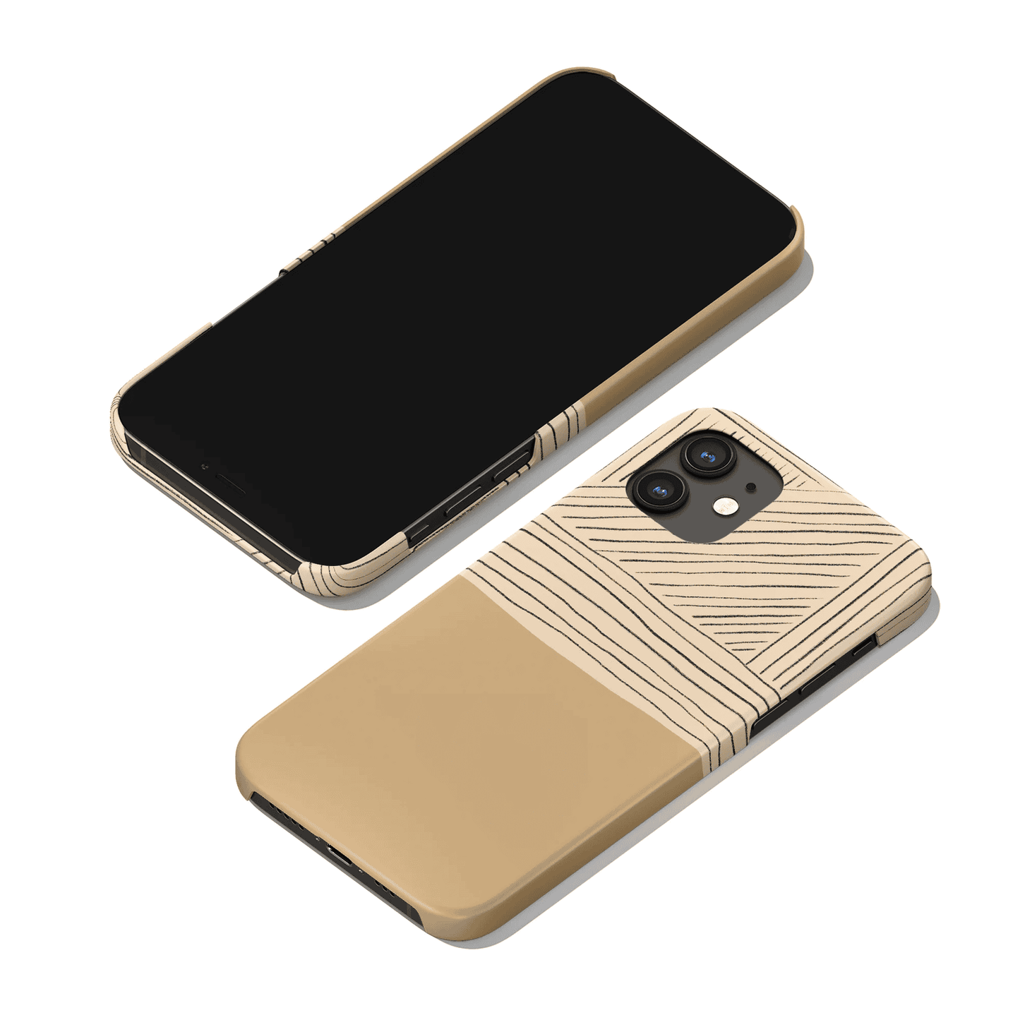 Minimalist Rustic Beige iPhone Case