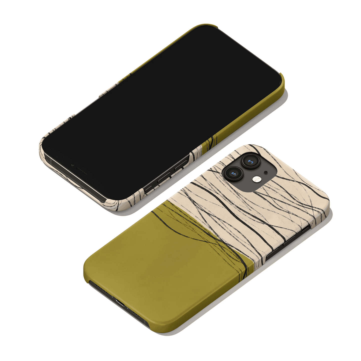Green Painting Line Art iPhone Case