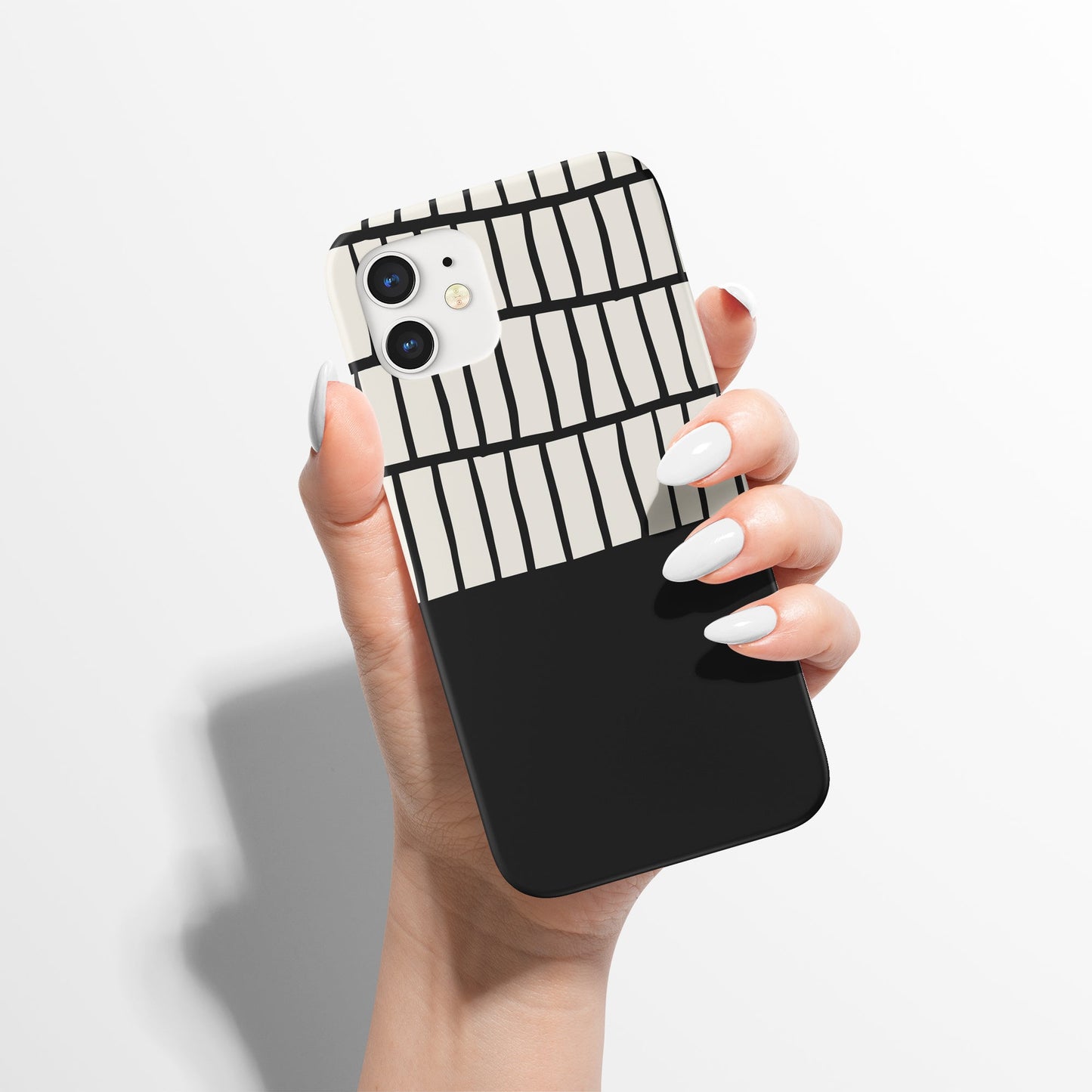 Monochrome Black Ink Modern iPhone Case