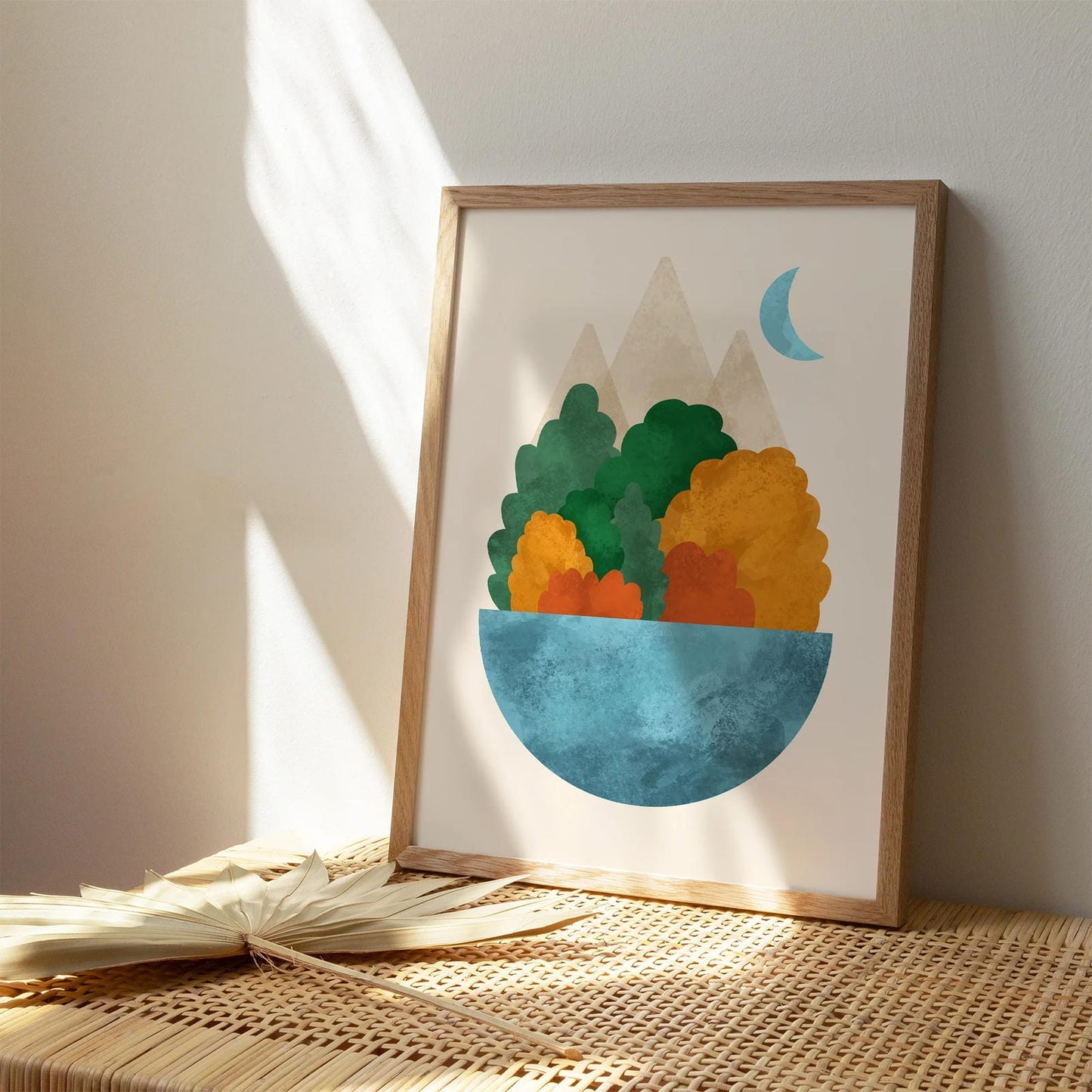 Mountains & Forest Illustration Poster