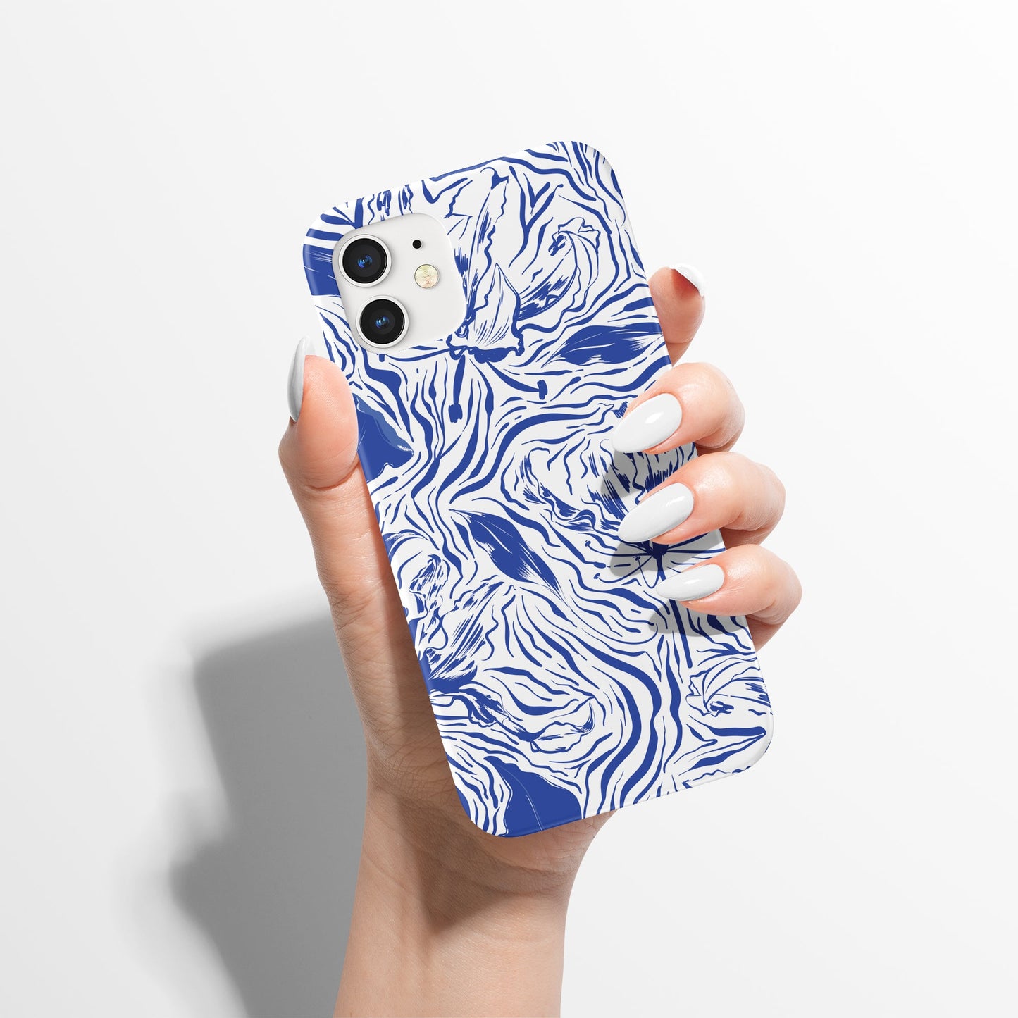 Blue Swirl Abstract Pattern iPhone Case