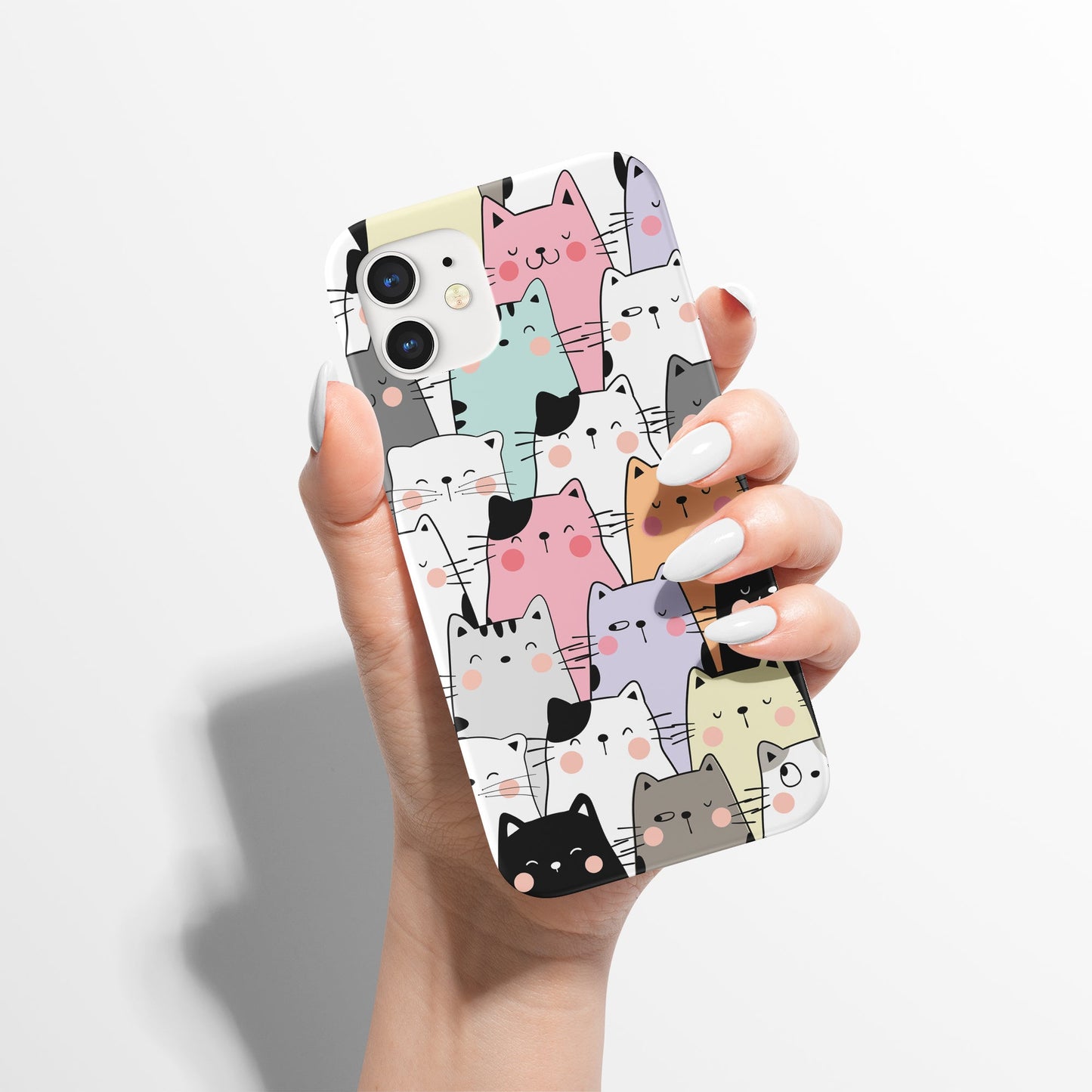 Funny Colorful Cat Pattern Cartoon iPhone Case